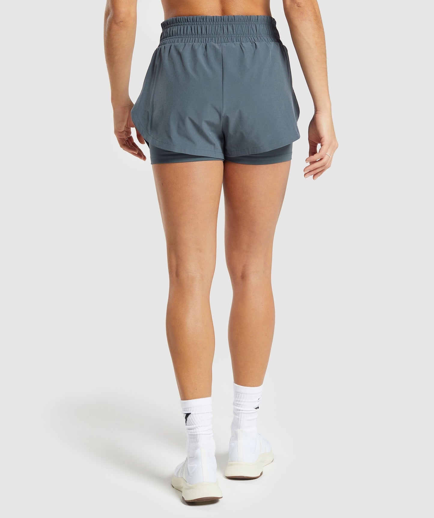 Gymshark Running 2 In 1 Shorts - Titanium Blue