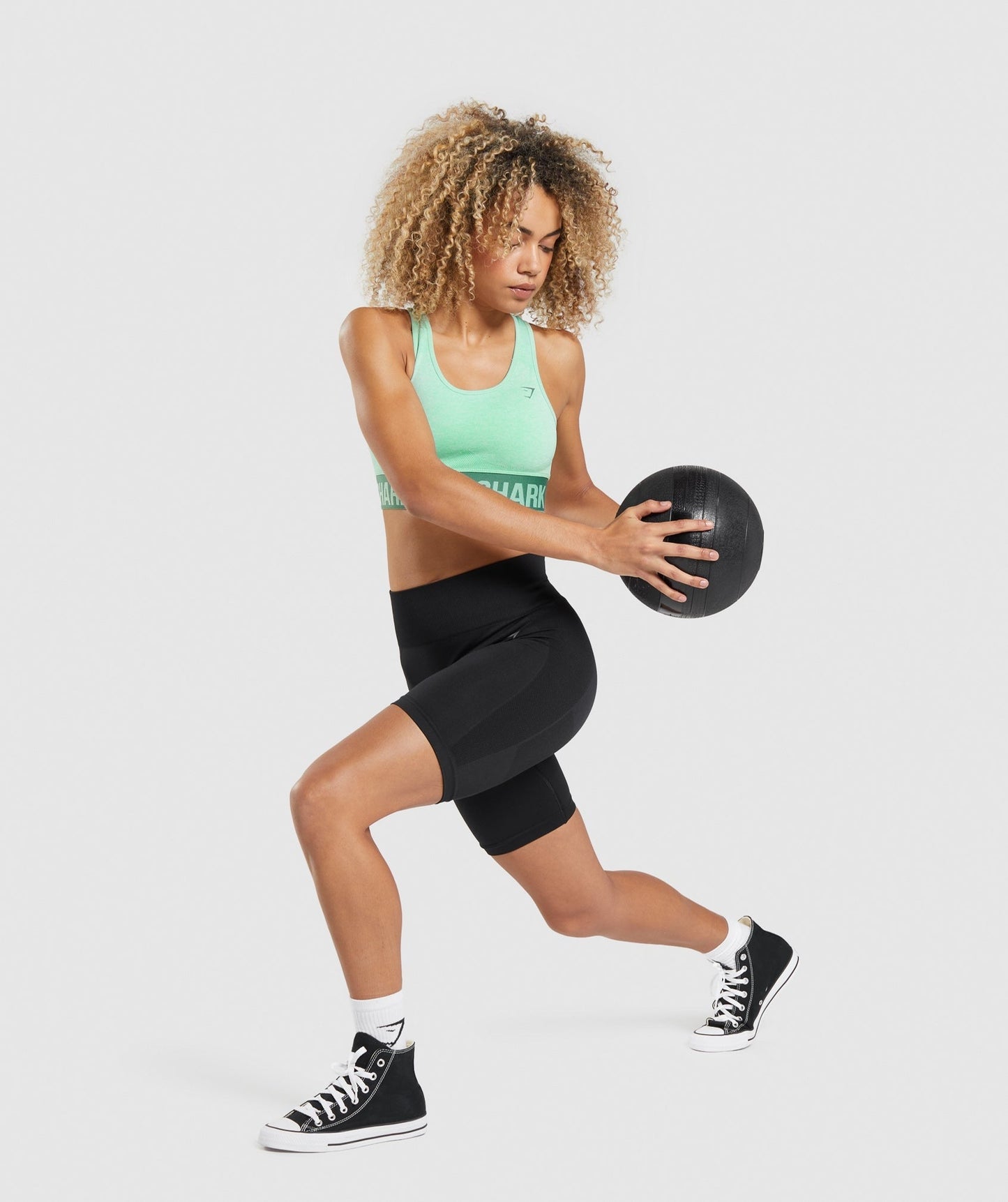 Gymshark Flex Sports Bra - Cactus Green Marl