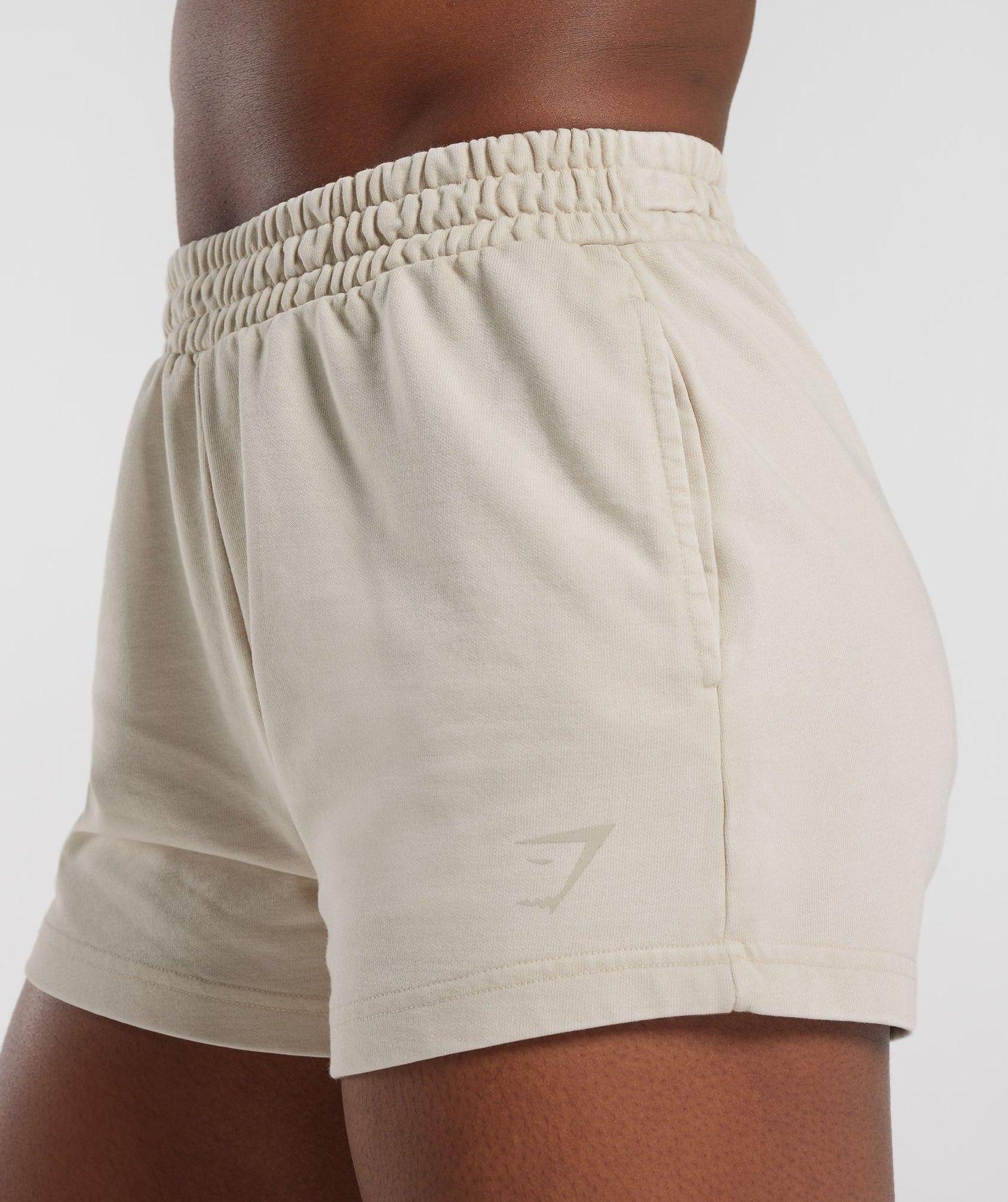 Gymshark Collegiate Sweat Shorts - Mushroom Brown