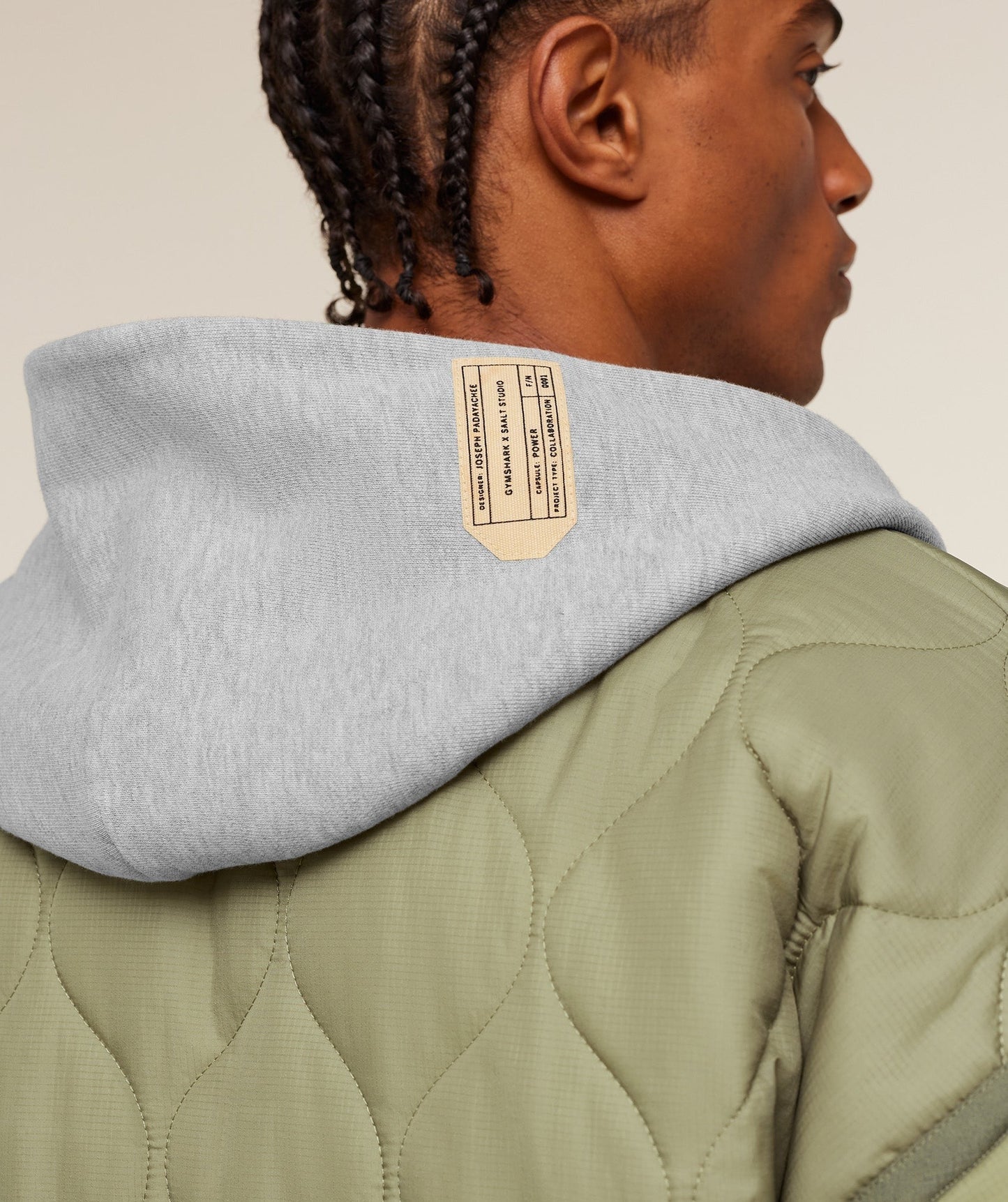 Gymshark x Saalt Studios Jacket - GS Utility Green/GUILLE Core Grey Marl