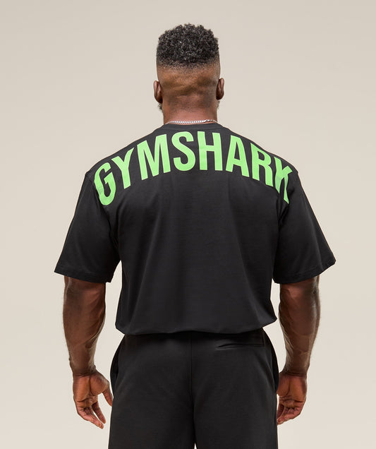 Gymshark Power T-Shirt - Black/Energy Gelato Green