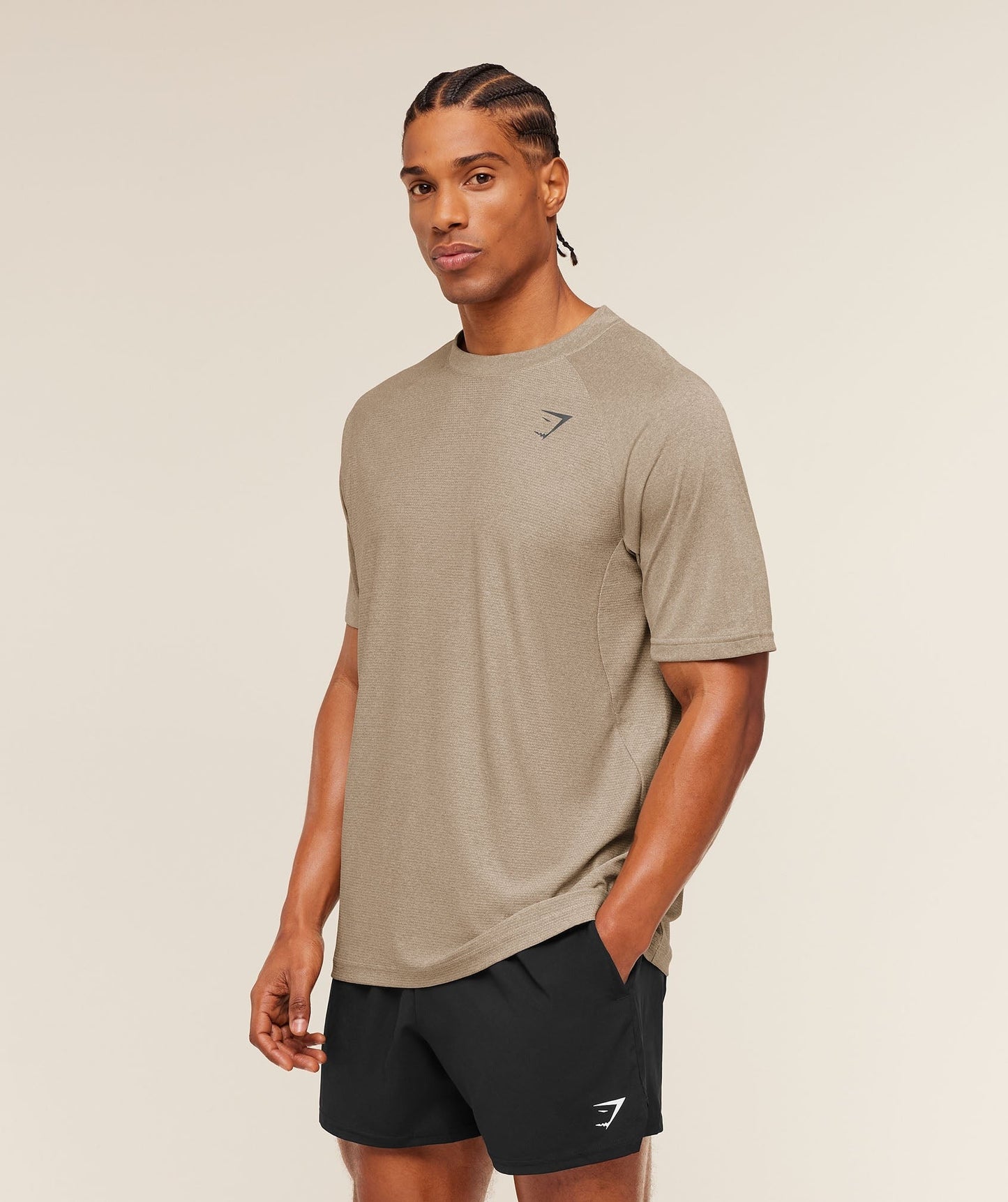 Gymshark Weekend T-Shirt - Cement Brown/Tinted White