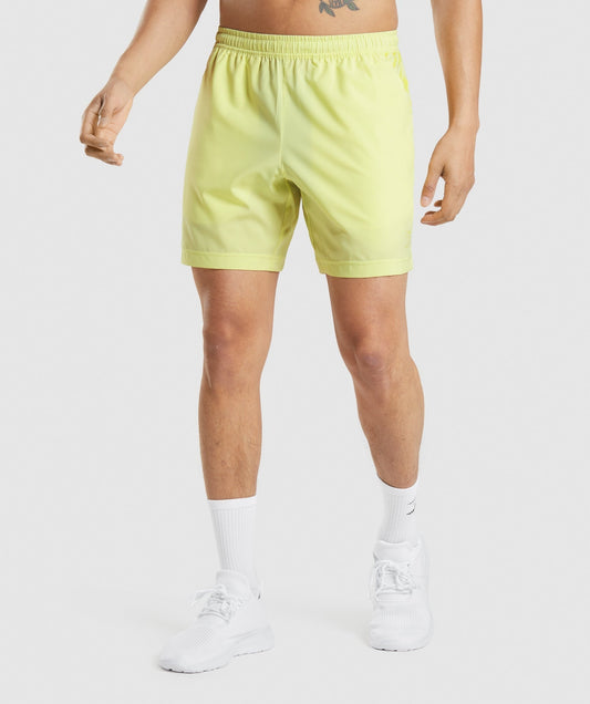 Gymshark Sport Stripe 7" Shorts - Firefly Green