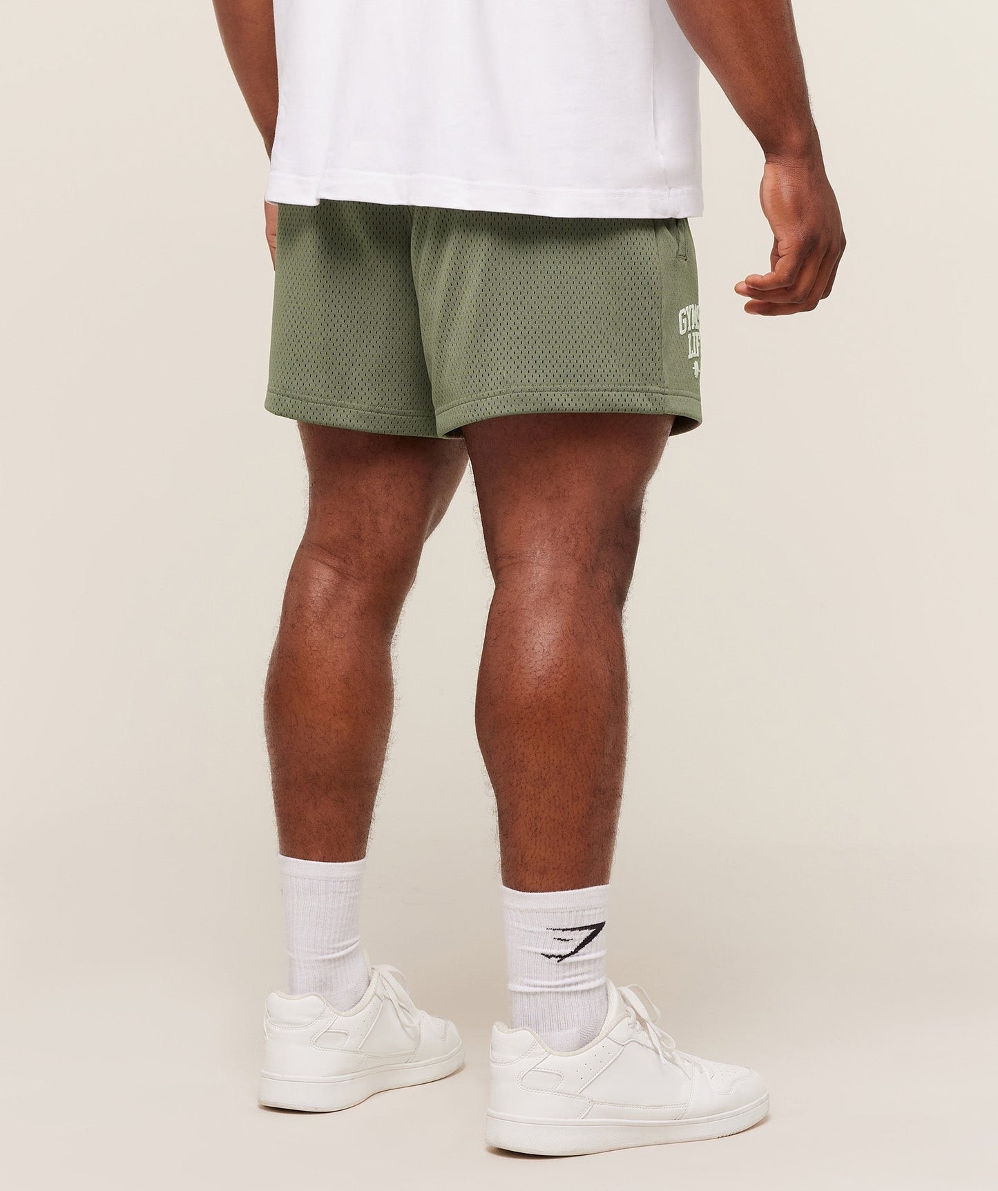 Gymshark Lifting Barbell Mesh 5" Short - Base Green