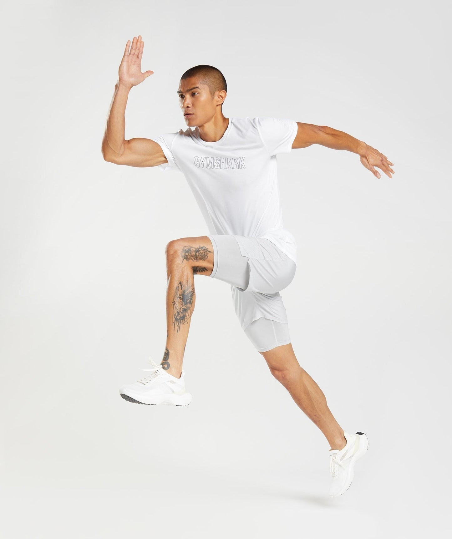 Gymshark Aspect 2 In 1 Short - Light Grey