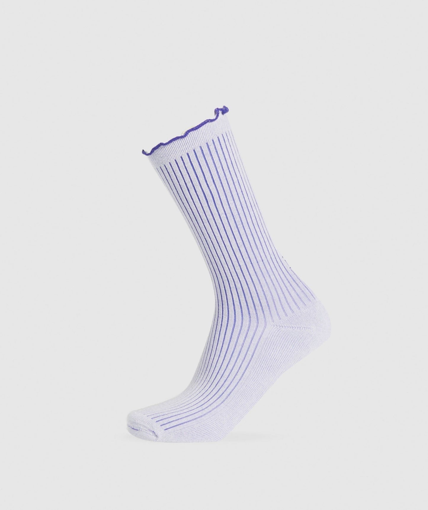 Gymshark Frill Crew Single Sock - Fresh Lilac/Cobalt Purple