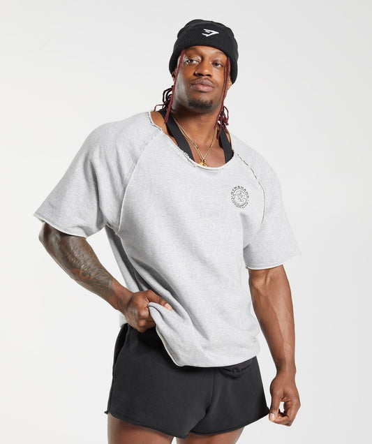Gymshark Legacy Rag Top - Light Grey Marl