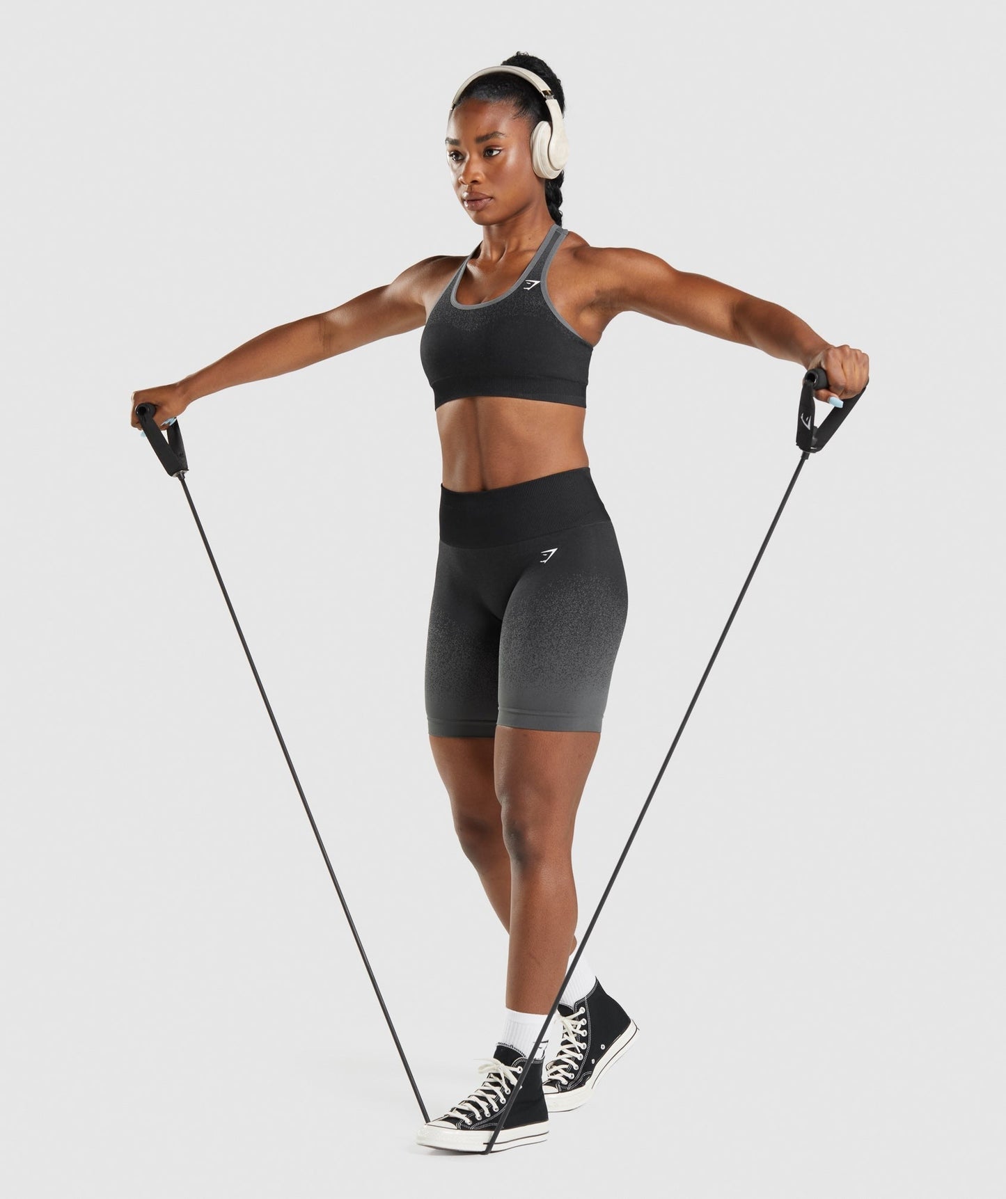 Gymshark Adapt Ombre Seamless Cycling Shorts - Black/Grey