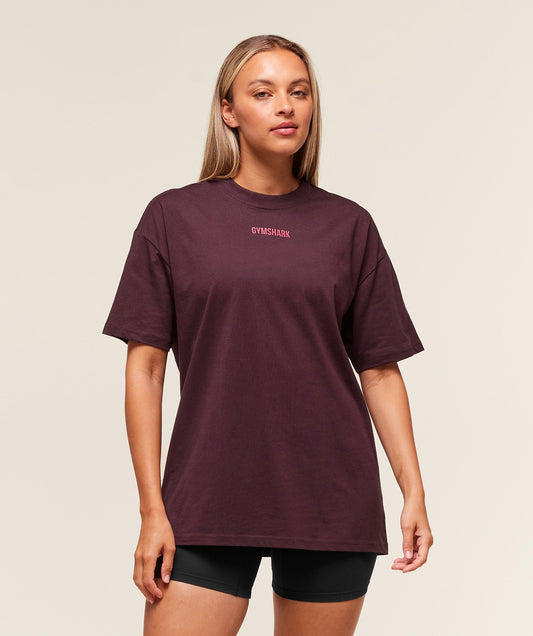 Gymshark Block Oversized T-Shirt - Cherry Purple