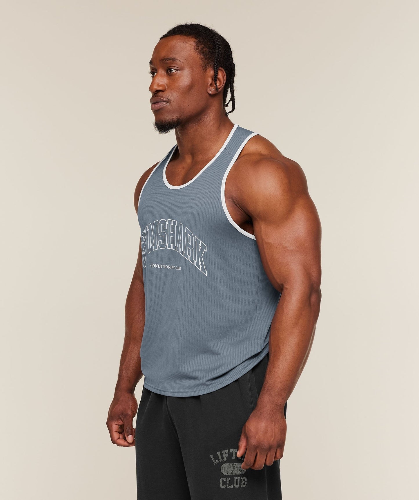 Gymshark Collegiate Tech Tank - Iron Blue