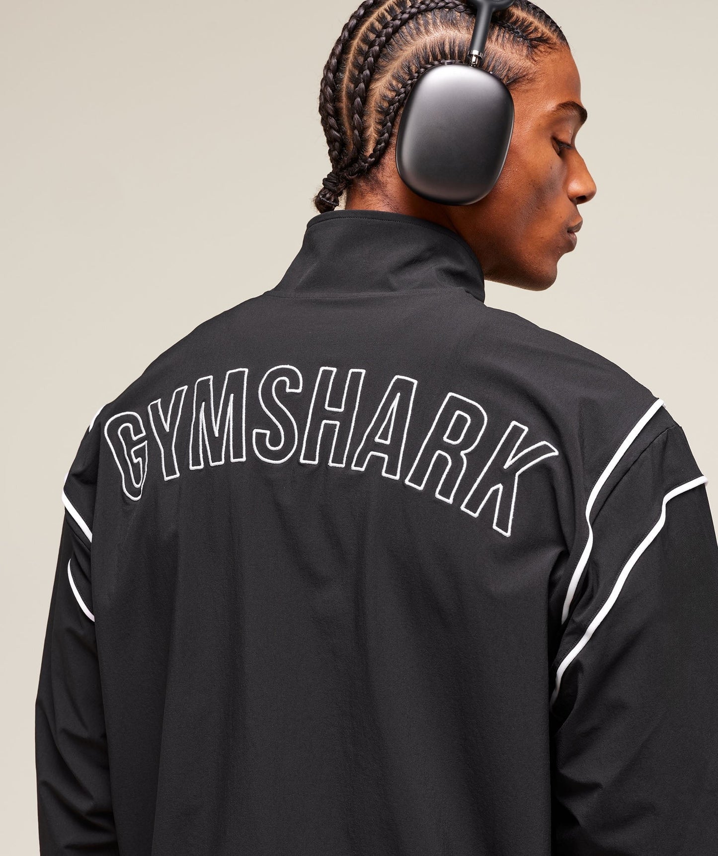 Gymshark Retro Crinkle Track Jacket - Black