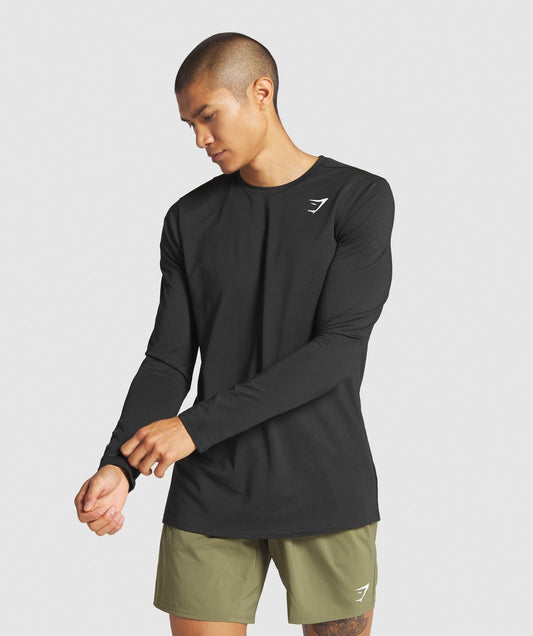 Gymshark Arrival Long Sleeve T-Shirt - Black