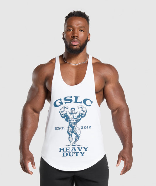 Gymshark Heavy Duty Stringer - White
