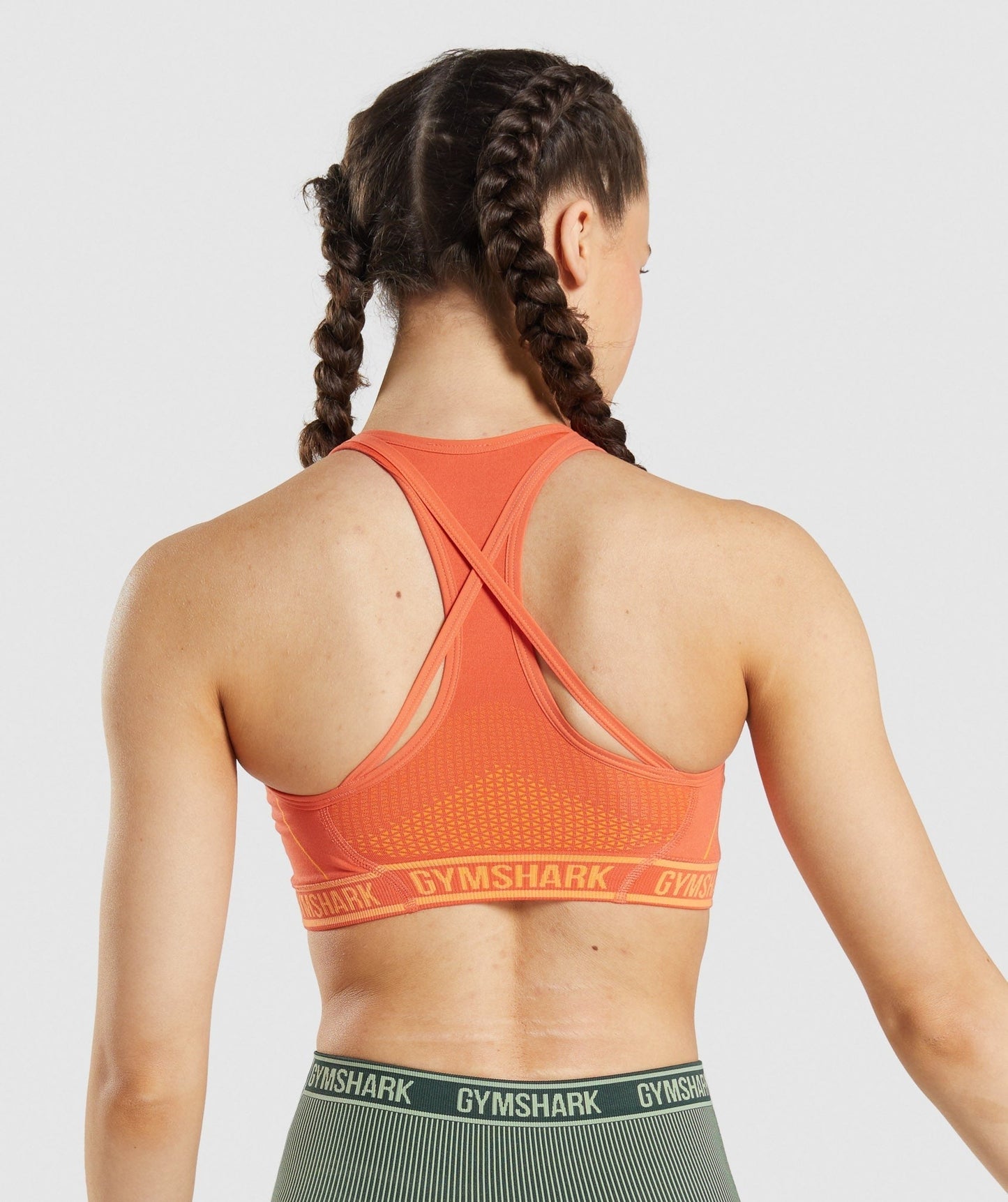 Gymshark Apex Seamless Sports Bra - Papaya Orange/Apricot Orange