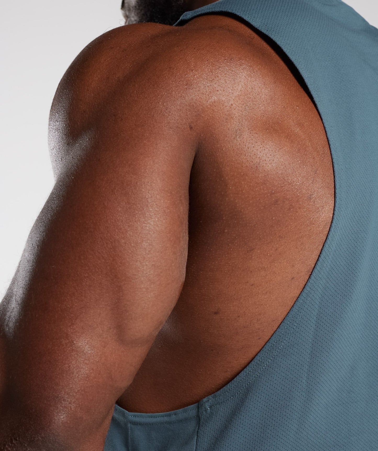 Gymshark React Drop Arm Tank - Denim Teal