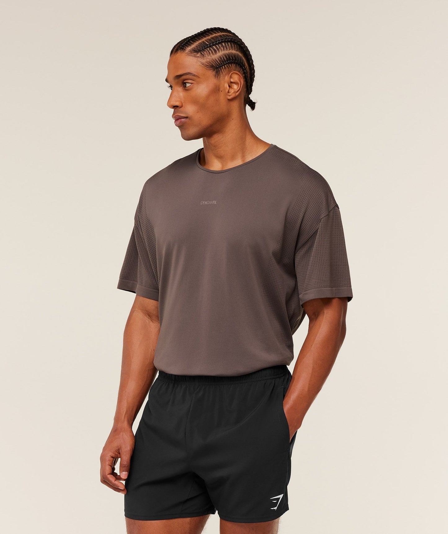 Gymshark Distance Seamless T-Shirt - Cool Brown / Cool Brown