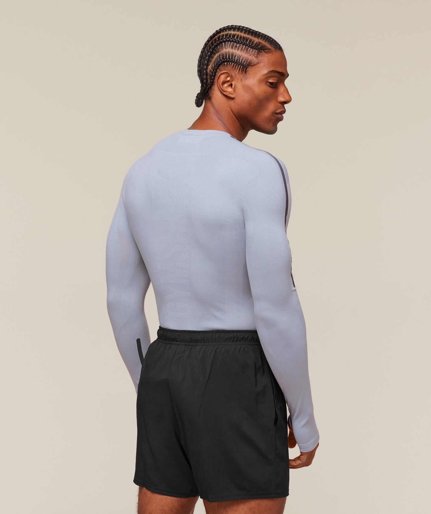 Gymshark everywear Warp Knit LS T-Shirt - Pale Blue
