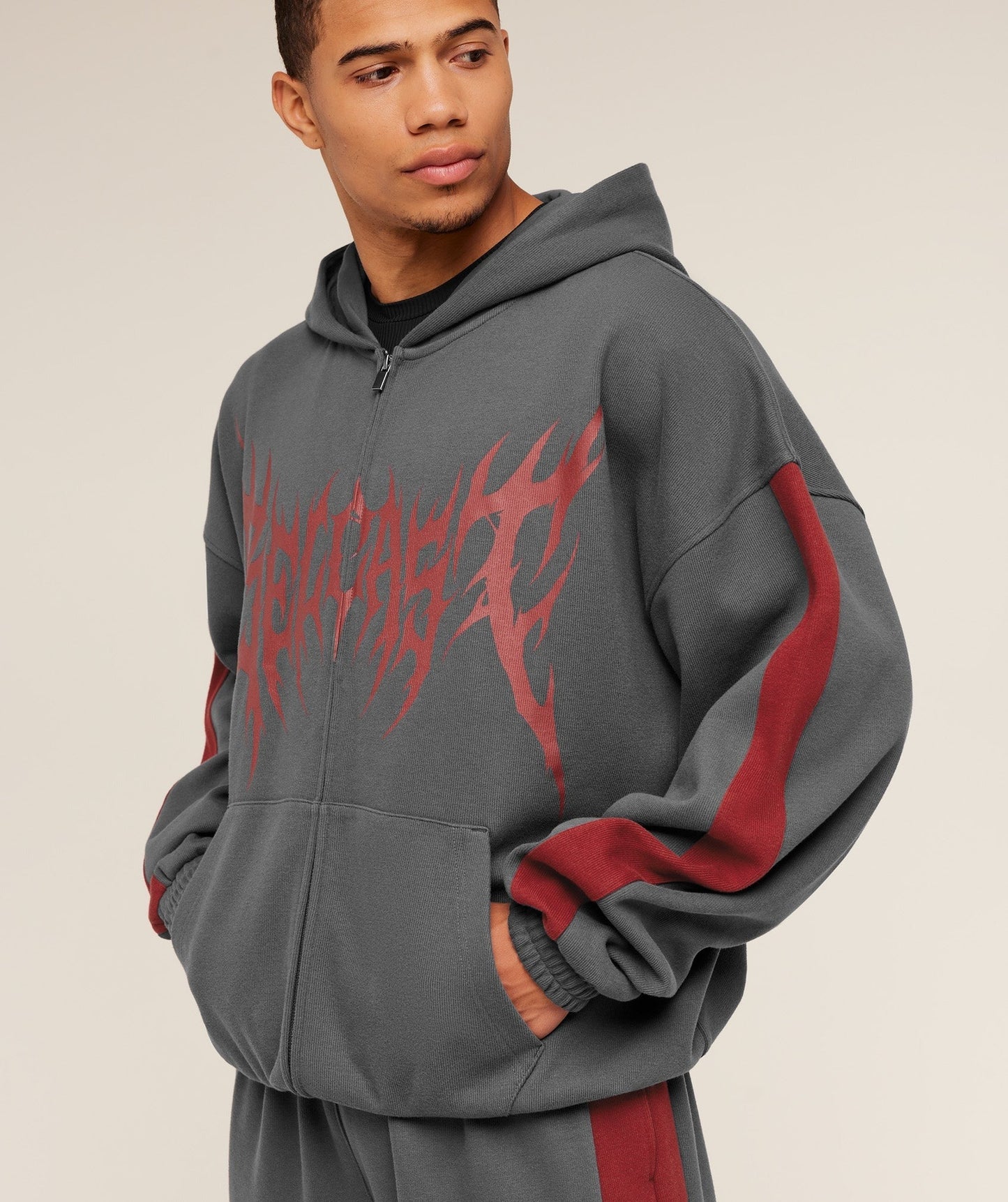 Gymshark x Carlos Belcast Zip Up Hoodie - Grey