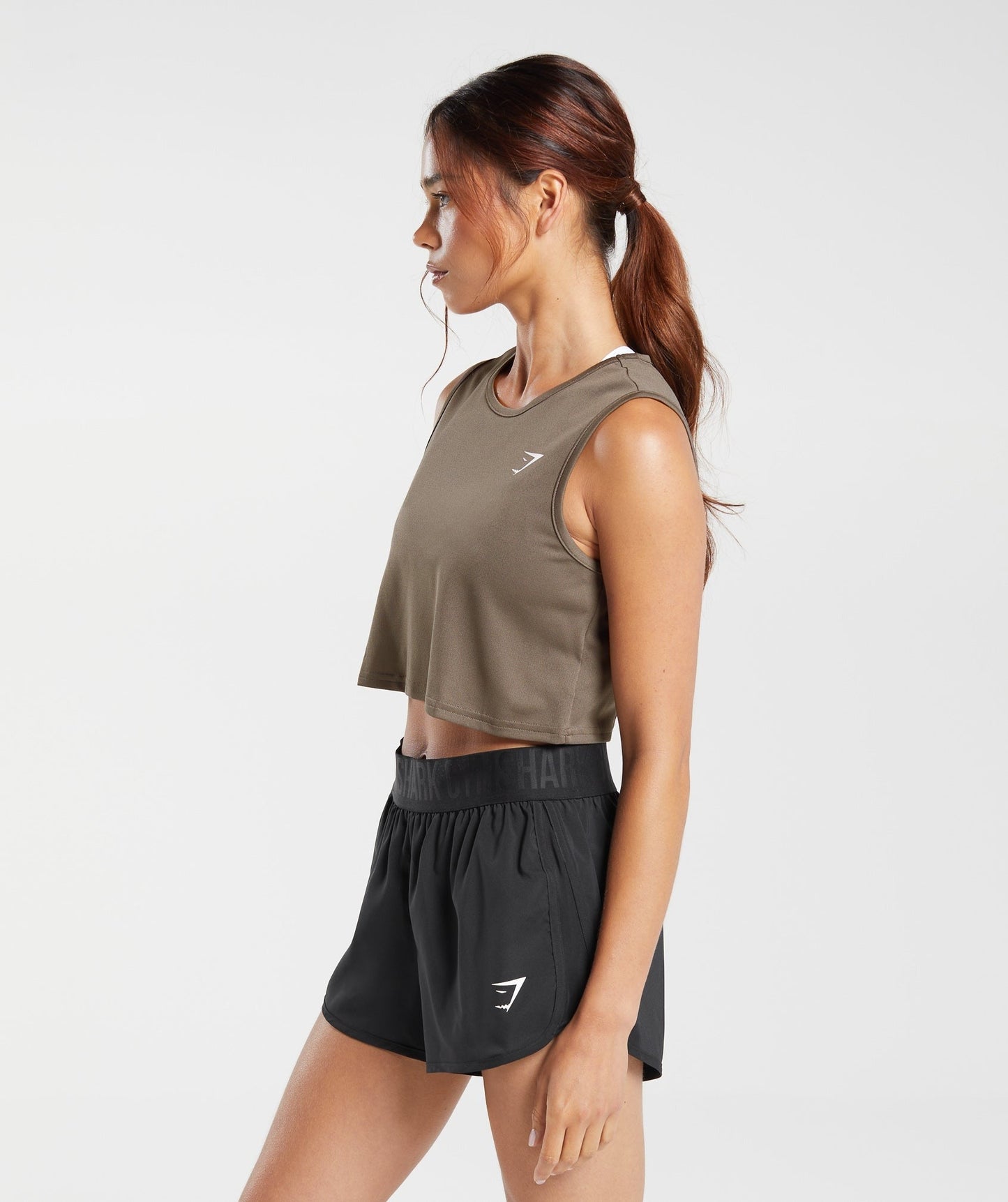 Gymshark Training Crop Tank - Camo Brown