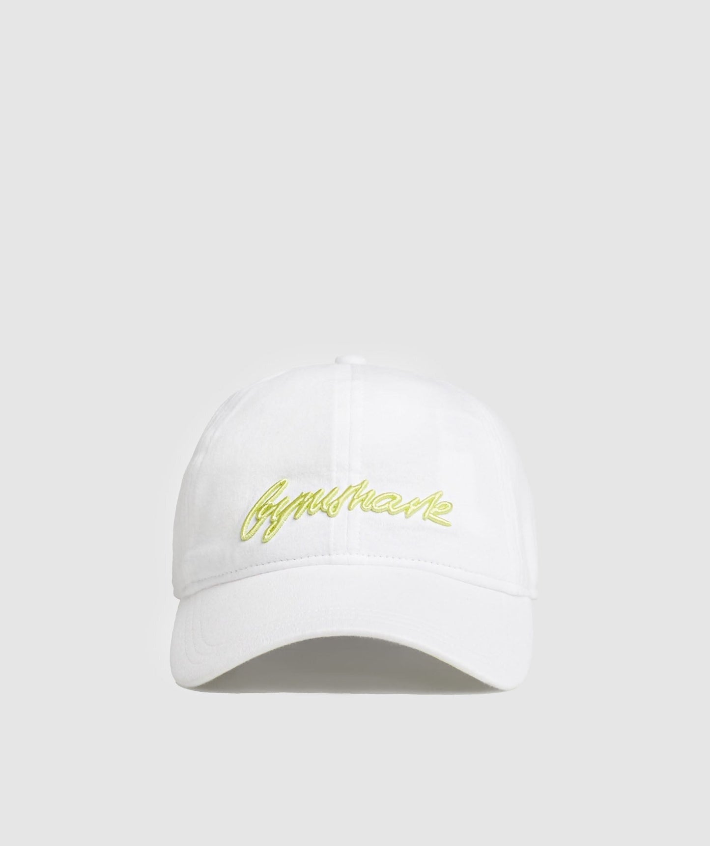 Gymshark Handwriting Baseball Cap - White/Firefly Green