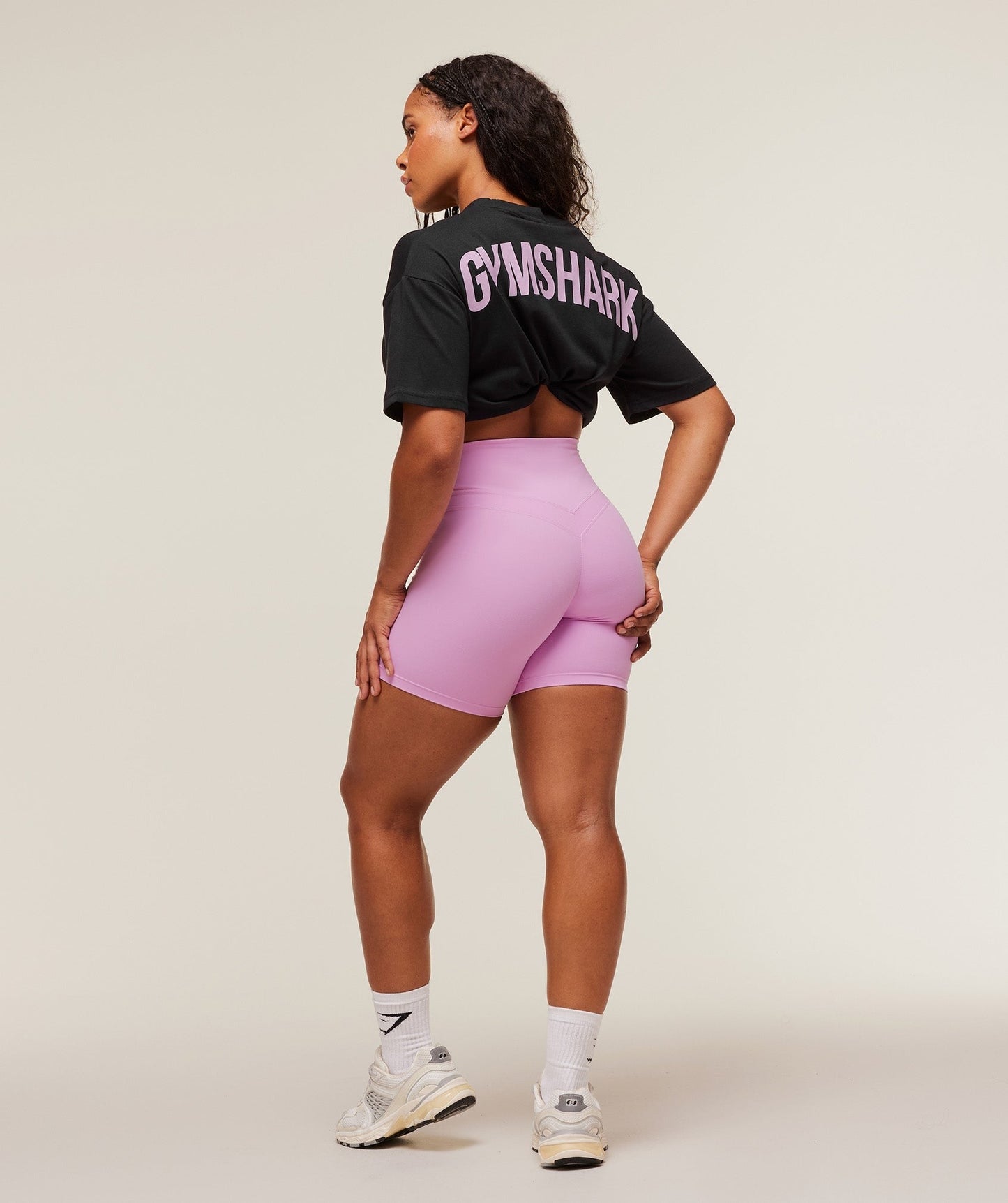 Gymshark GS Power Oversized T-Shirt - Black/Warm Lilac