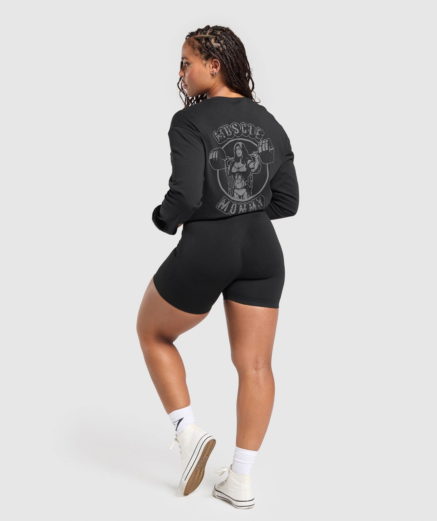 Gymshark Gritty Muscle Mommy Long Sleeve Top - Black