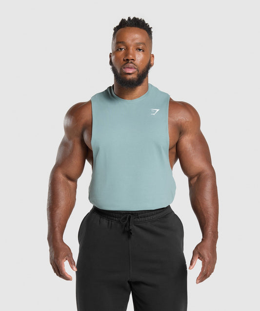 Gymshark Critical 2.0 Drop Arm Tank - Celeste Blue