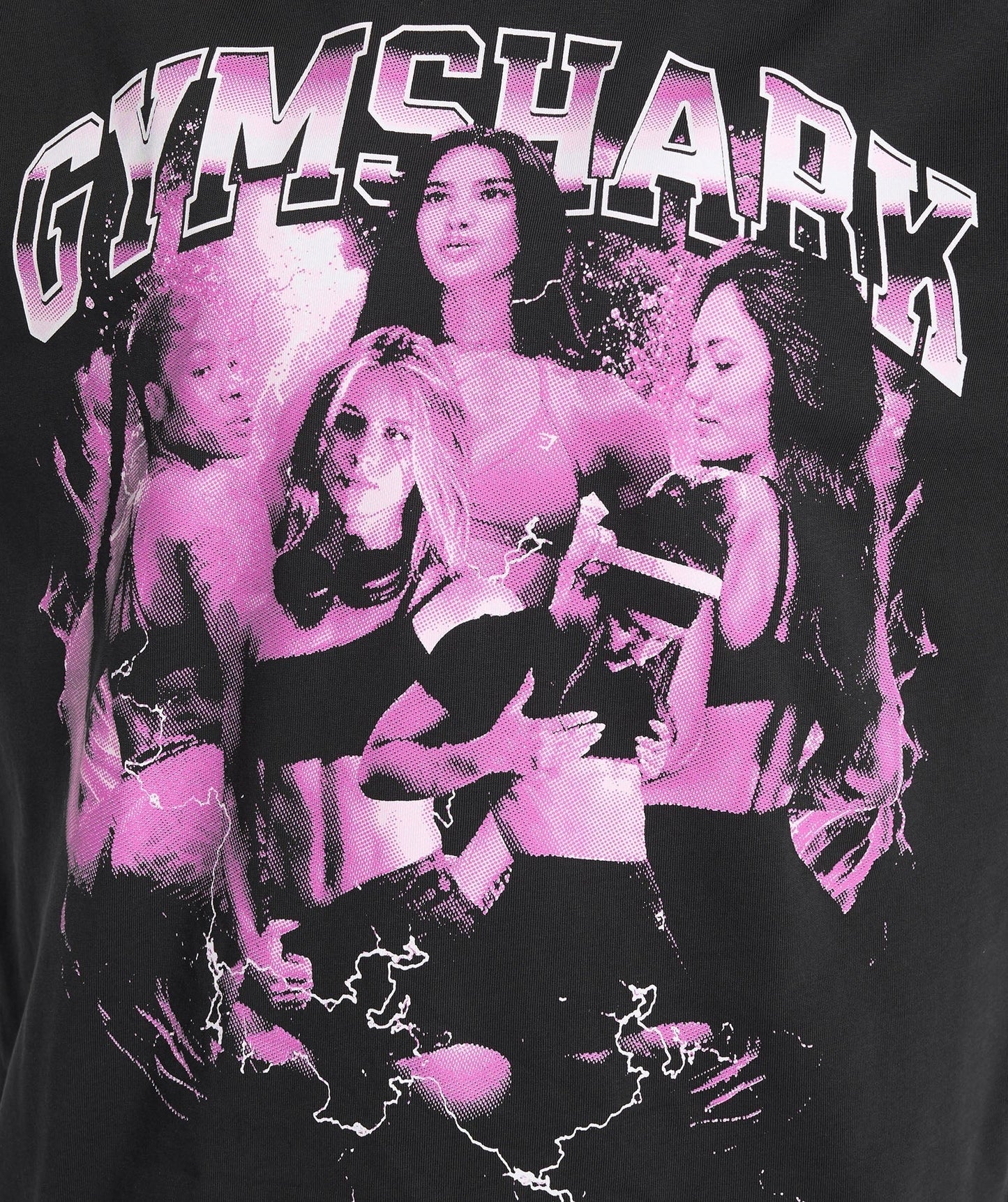 Gymshark Women Athlete Bootleg Graphic T-Shirt - Black