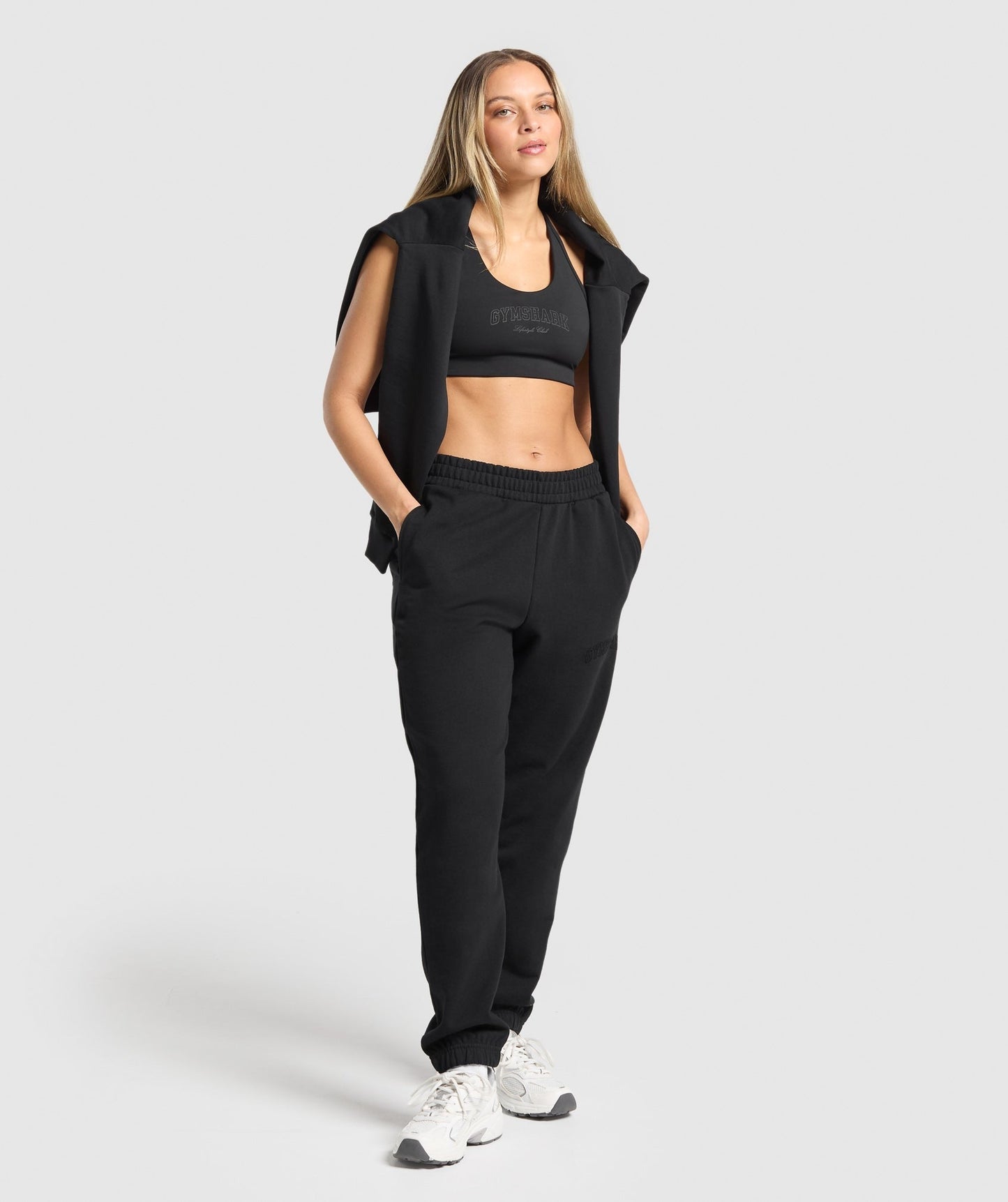 Gymshark Campus Classics Graphic Joggers - Black