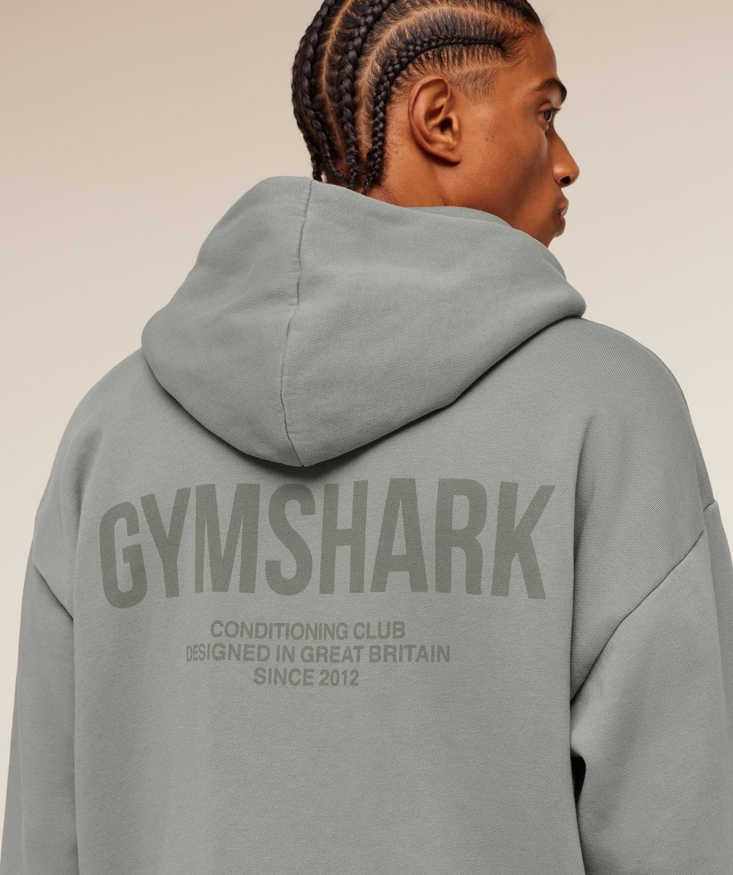 Gymshark Conditioning Club Washed Zip Through Hoodie - Smokey Grey/Wash