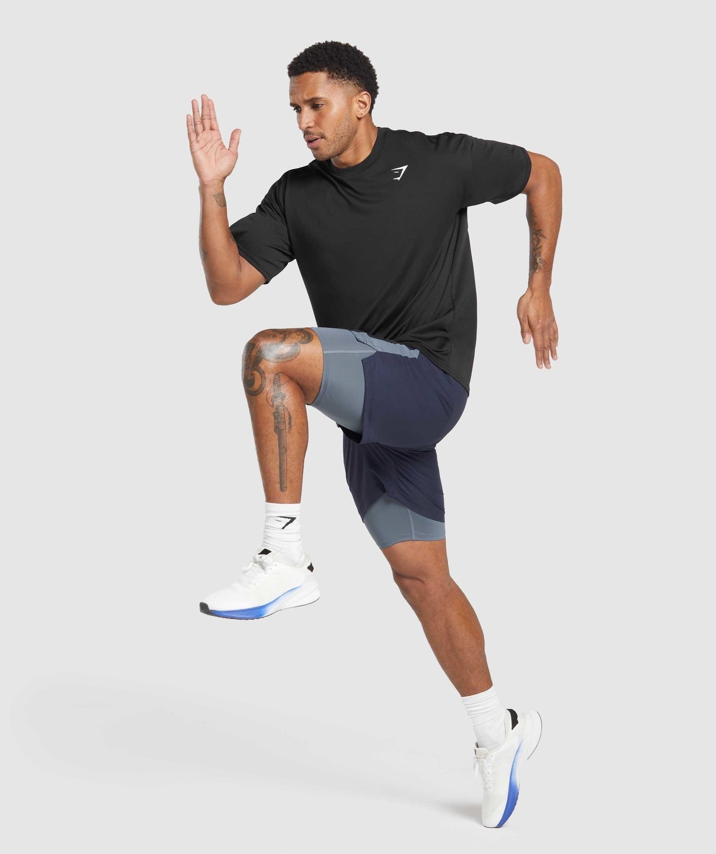 Gymshark Sport 7" 2 in 1 Shorts - Heavy Blue/Iron Blue