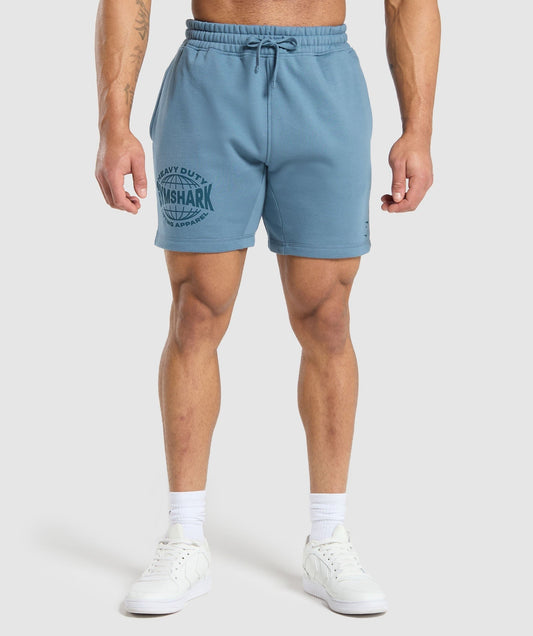 Gymshark Heavy Duty Apparel 7" Shorts - Faded Blue