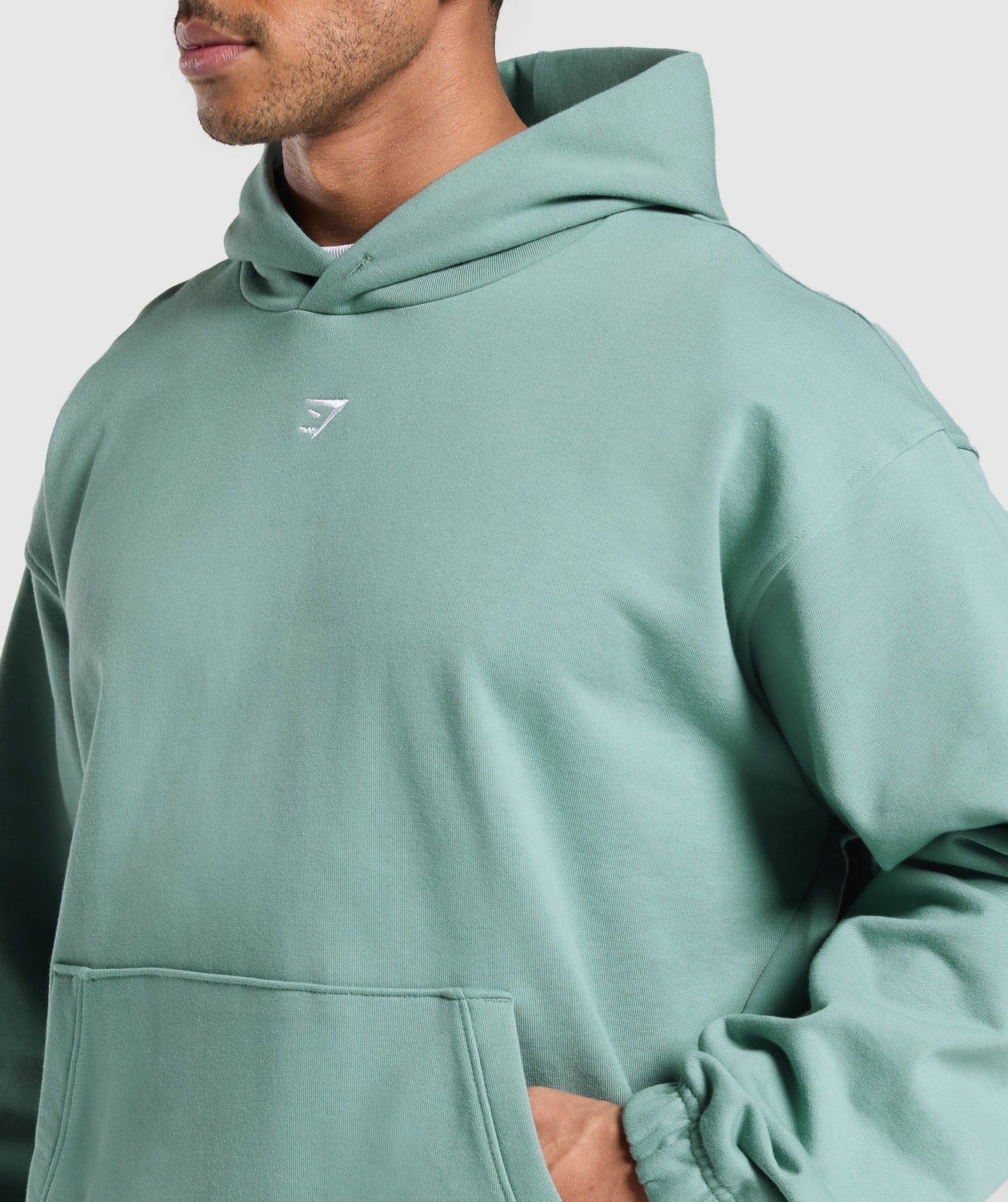 Gymshark Rest Day Essentials Boxy Hoodie - Celeste Blue