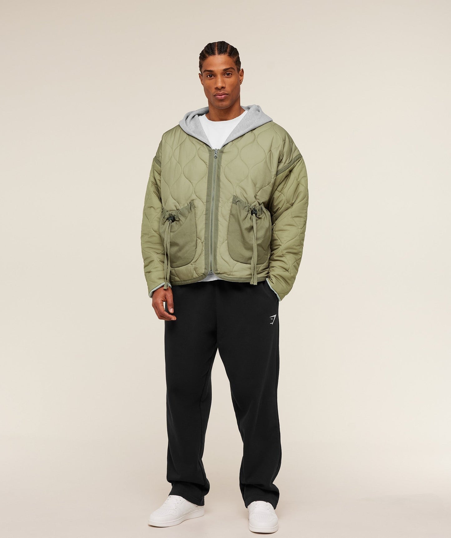 Gymshark x Saalt Studios Jacket - GS Utility Green/GUILLE Core Grey Marl
