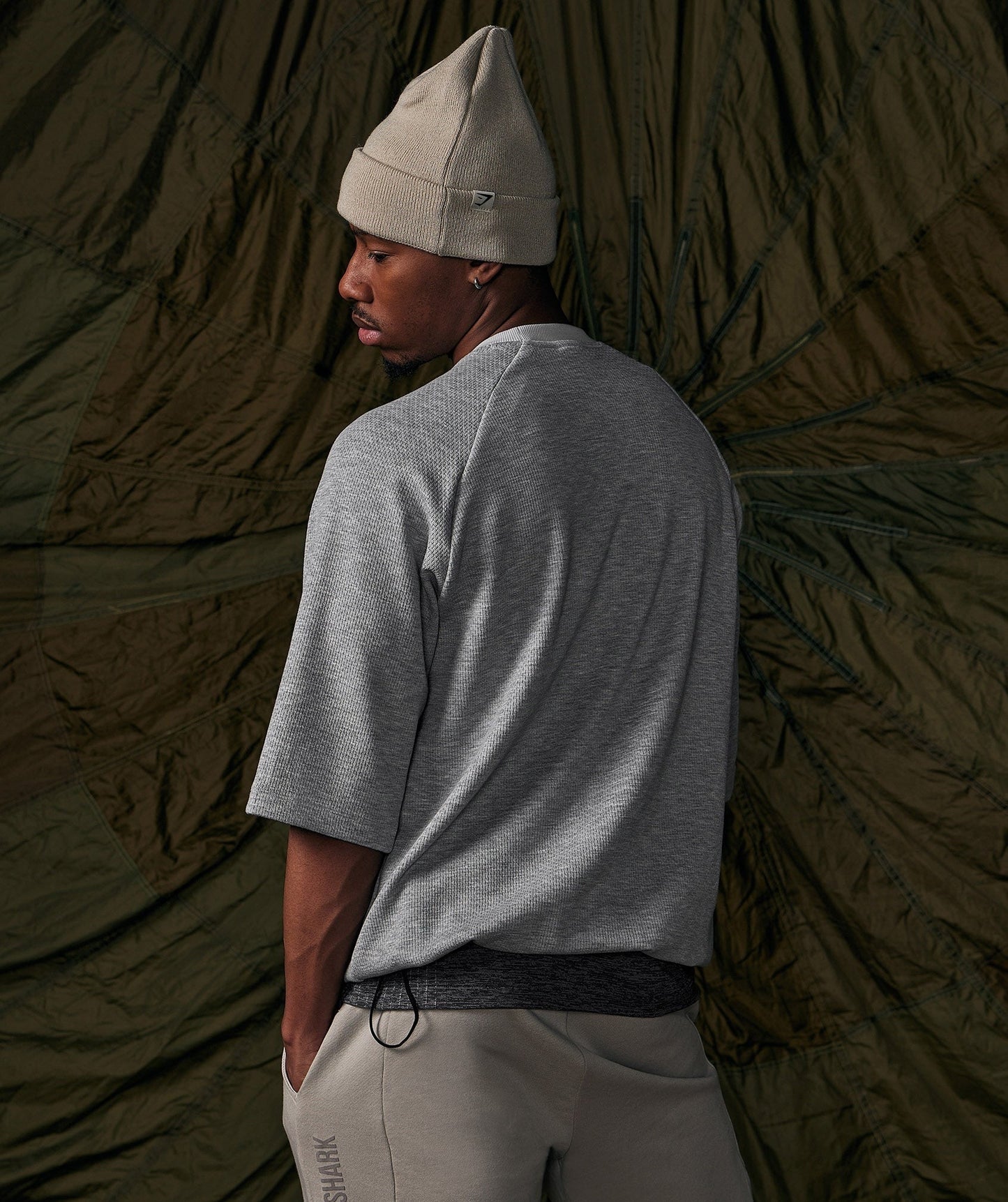 Gymshark Retake Short Sleeve Crew - Light Grey Marl