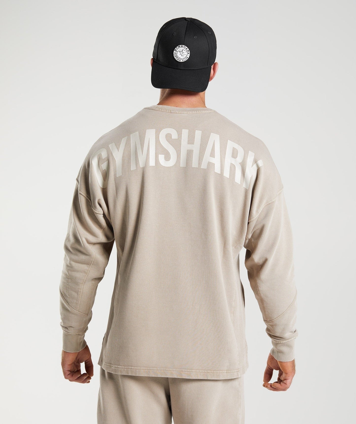 Gymshark Power Washed Crew - Cement Brown