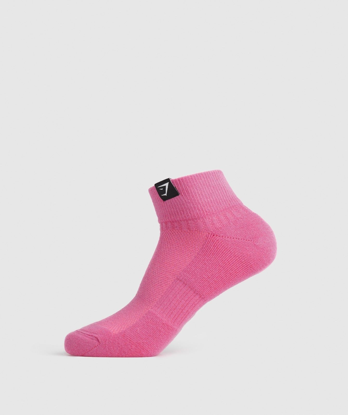 Gymshark Woven Tab Quarter Socks 3pk - Fuchsia/Blue/Grape Blue