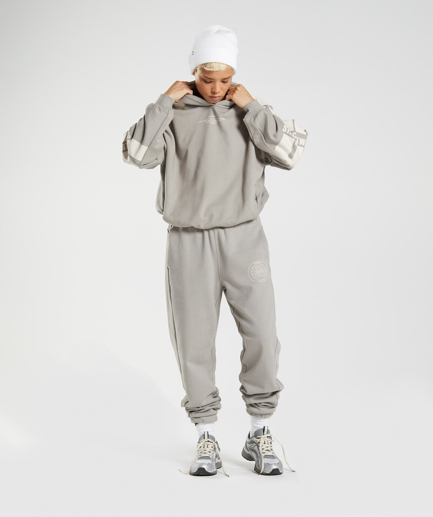 Gymshark GS10 Year Hoodie - Ecru Brown