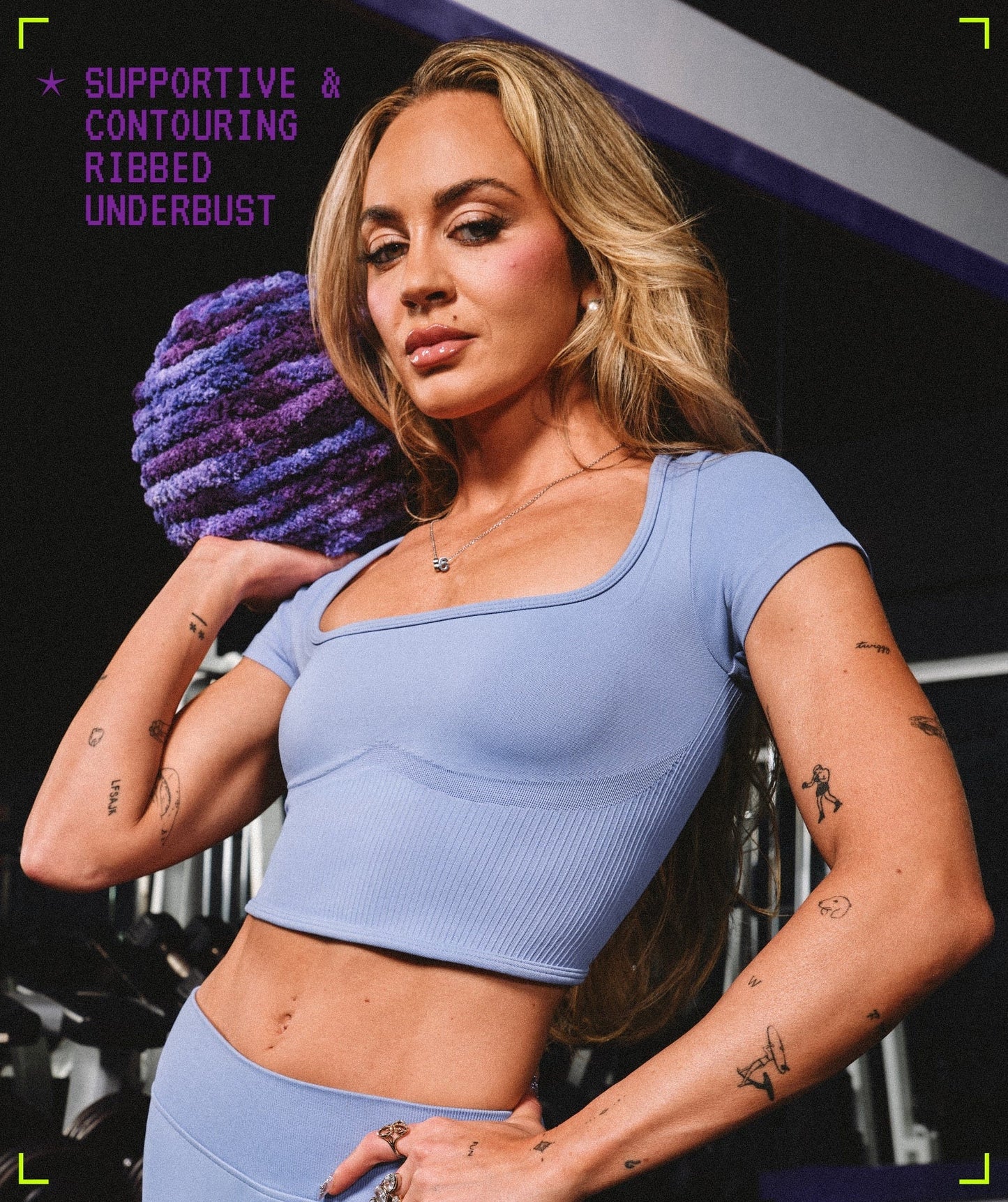 Gymshark x Bratz Crop Top - Steady Purple