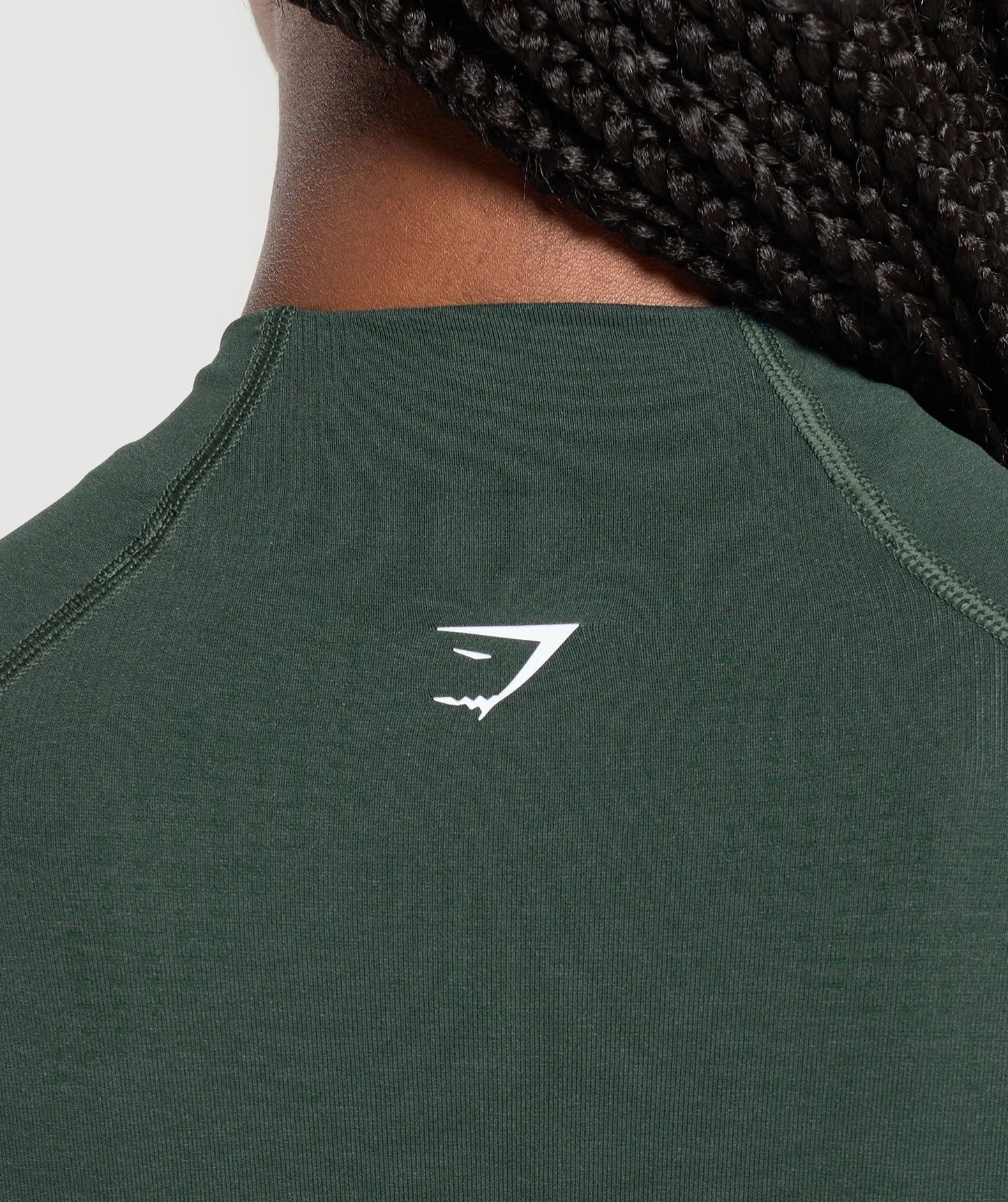 Gymshark Vital Seamless Midi Zip 2.0 Pullover - Woodland Green Marl