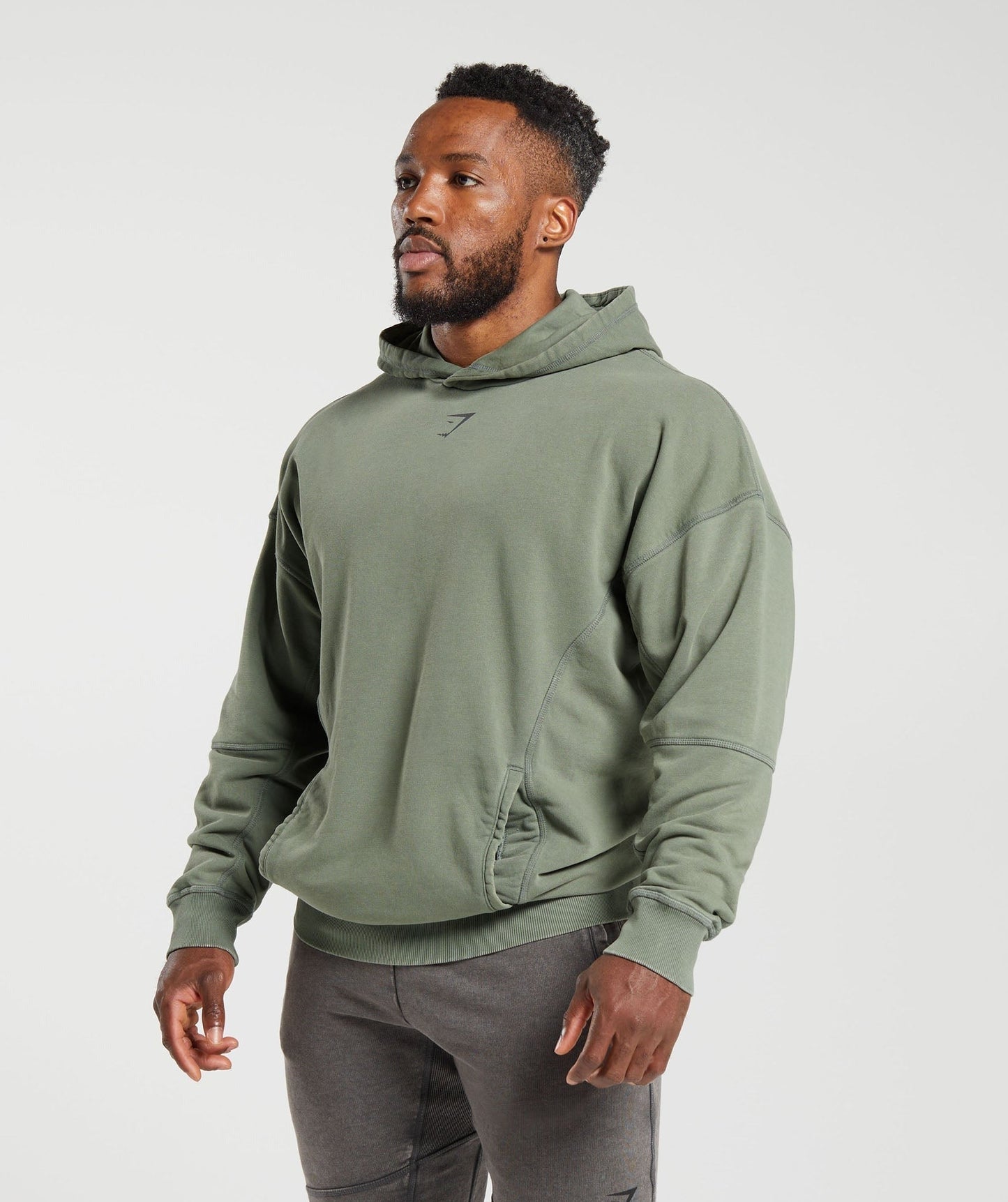 Gymshark Heritage Washed Hoodie - Dusk Green