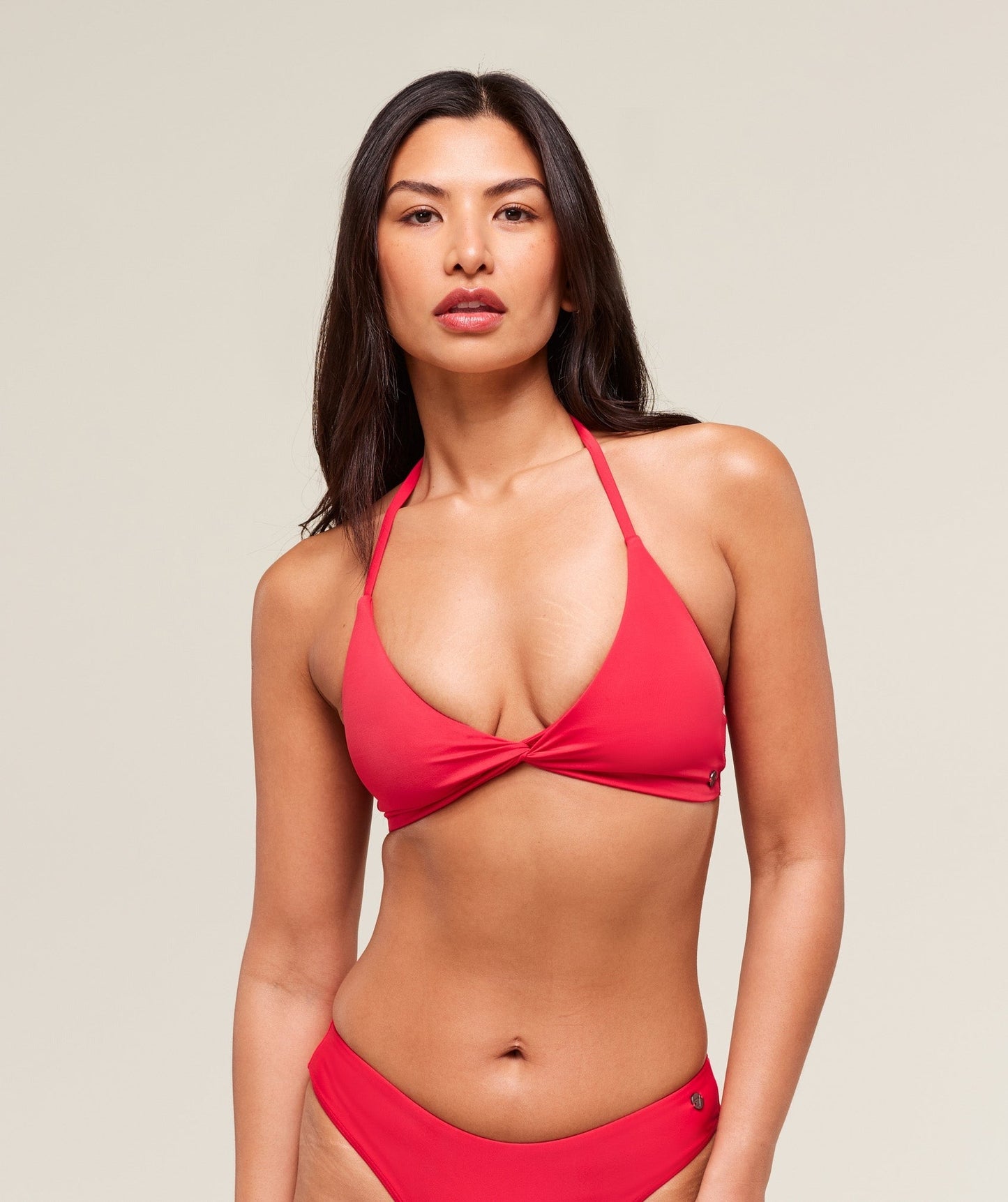 Gymshark Twist Front Bikini Top - Carmine Red