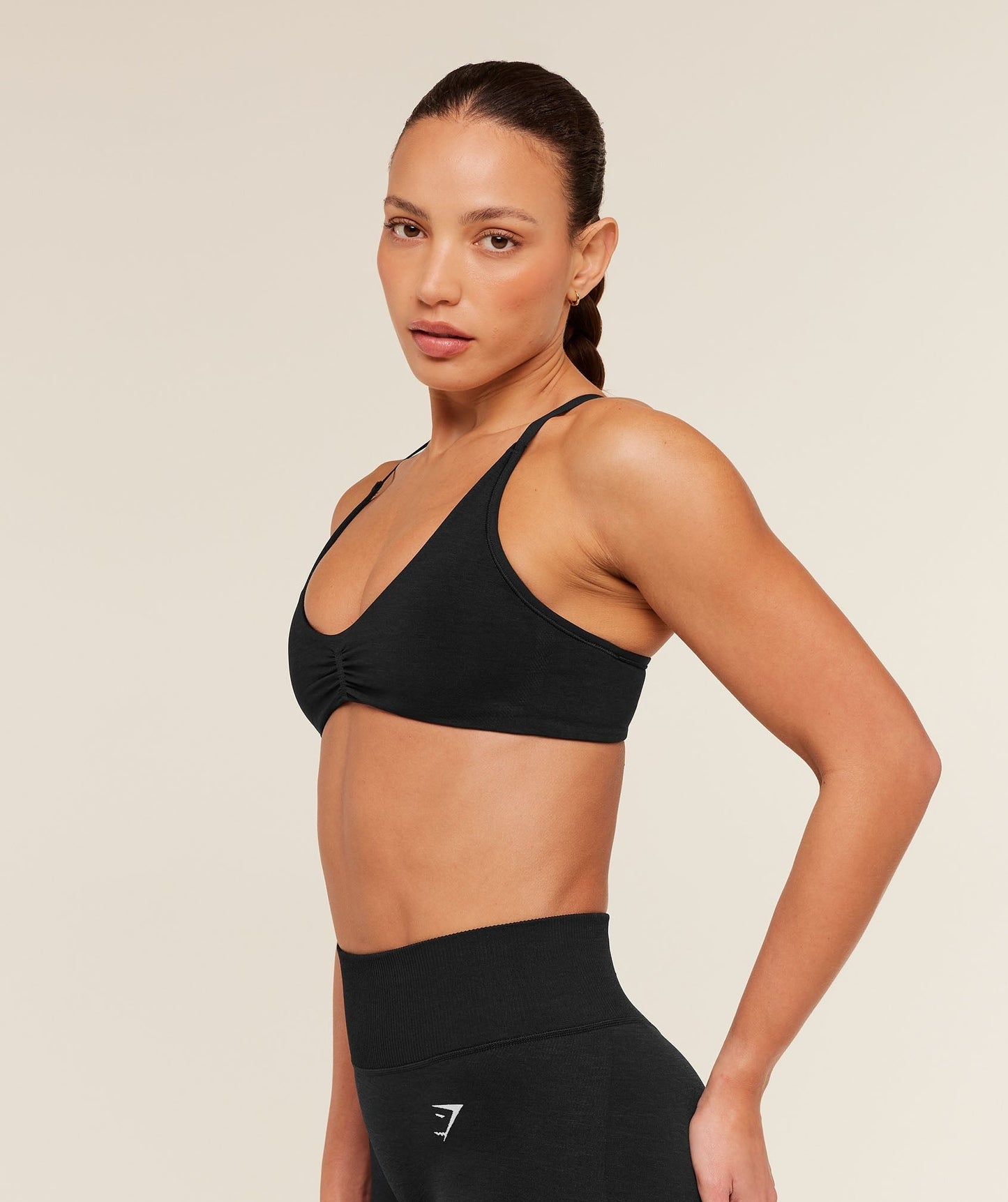 Gymshark Interval Seamless Light Support Sports Bra - Black