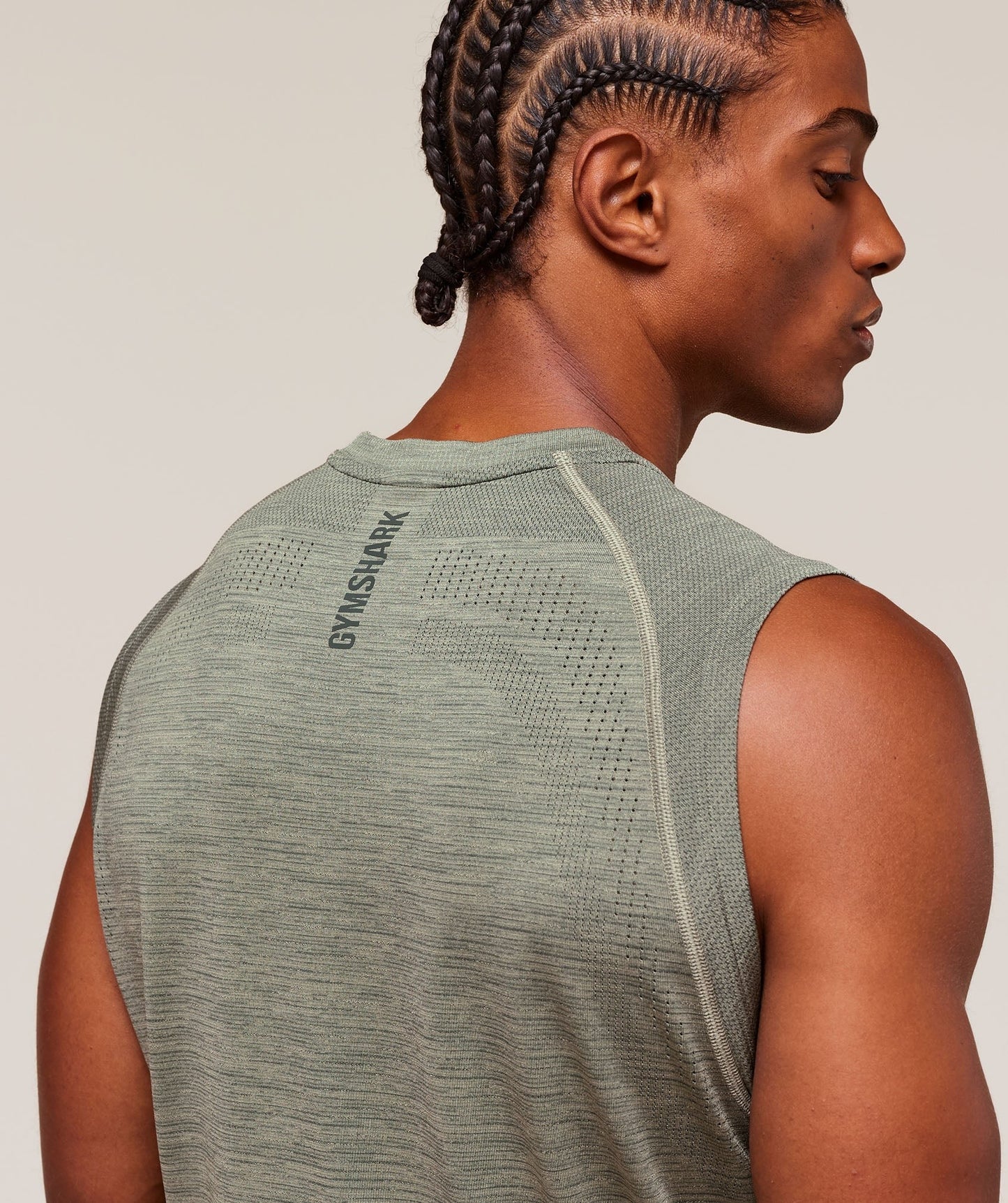 Gymshark Versatile Seamless Tank - Chalk Green/Slate Teal