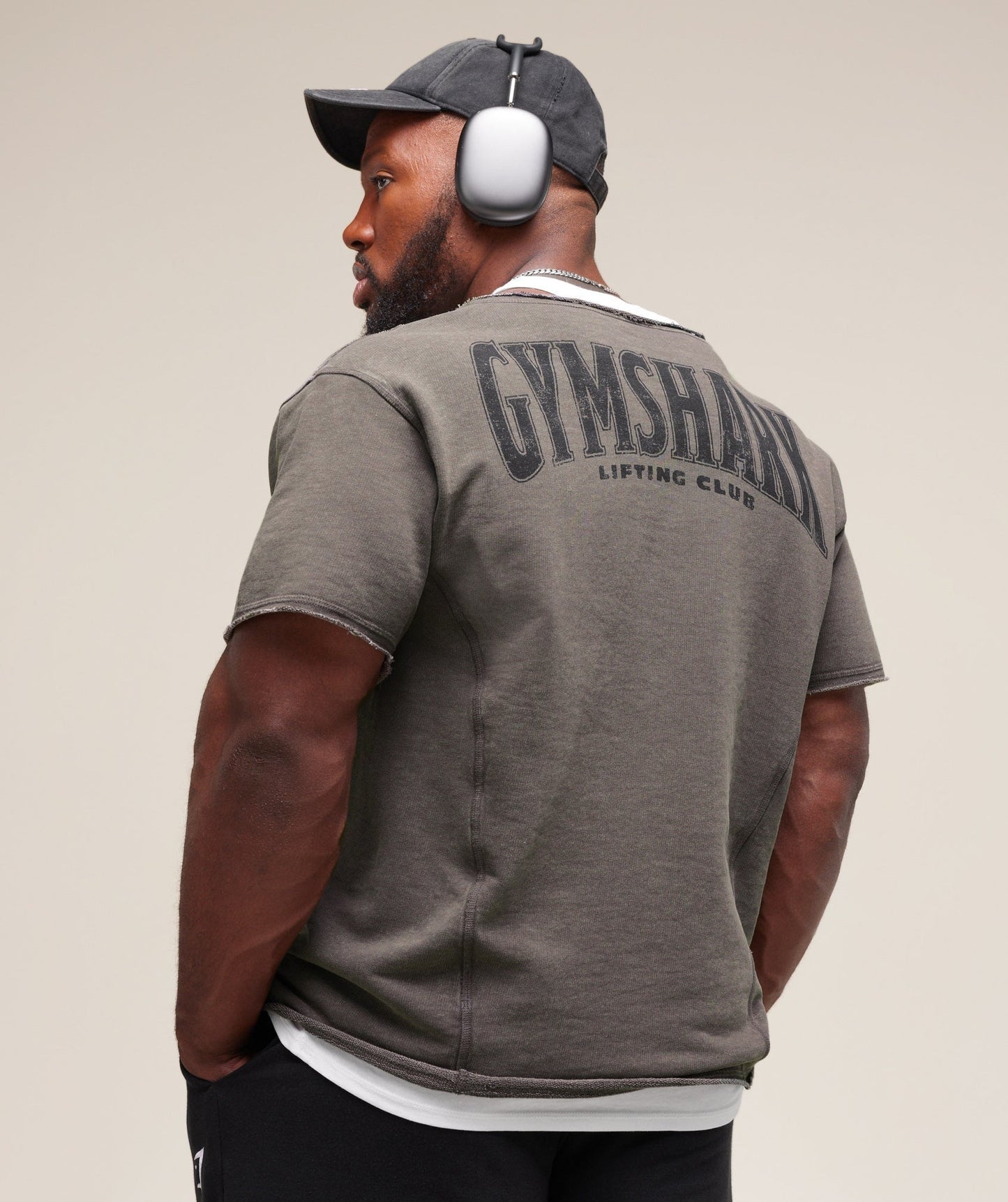 Gymshark Heritage Washed Rag Top - Onyx Grey