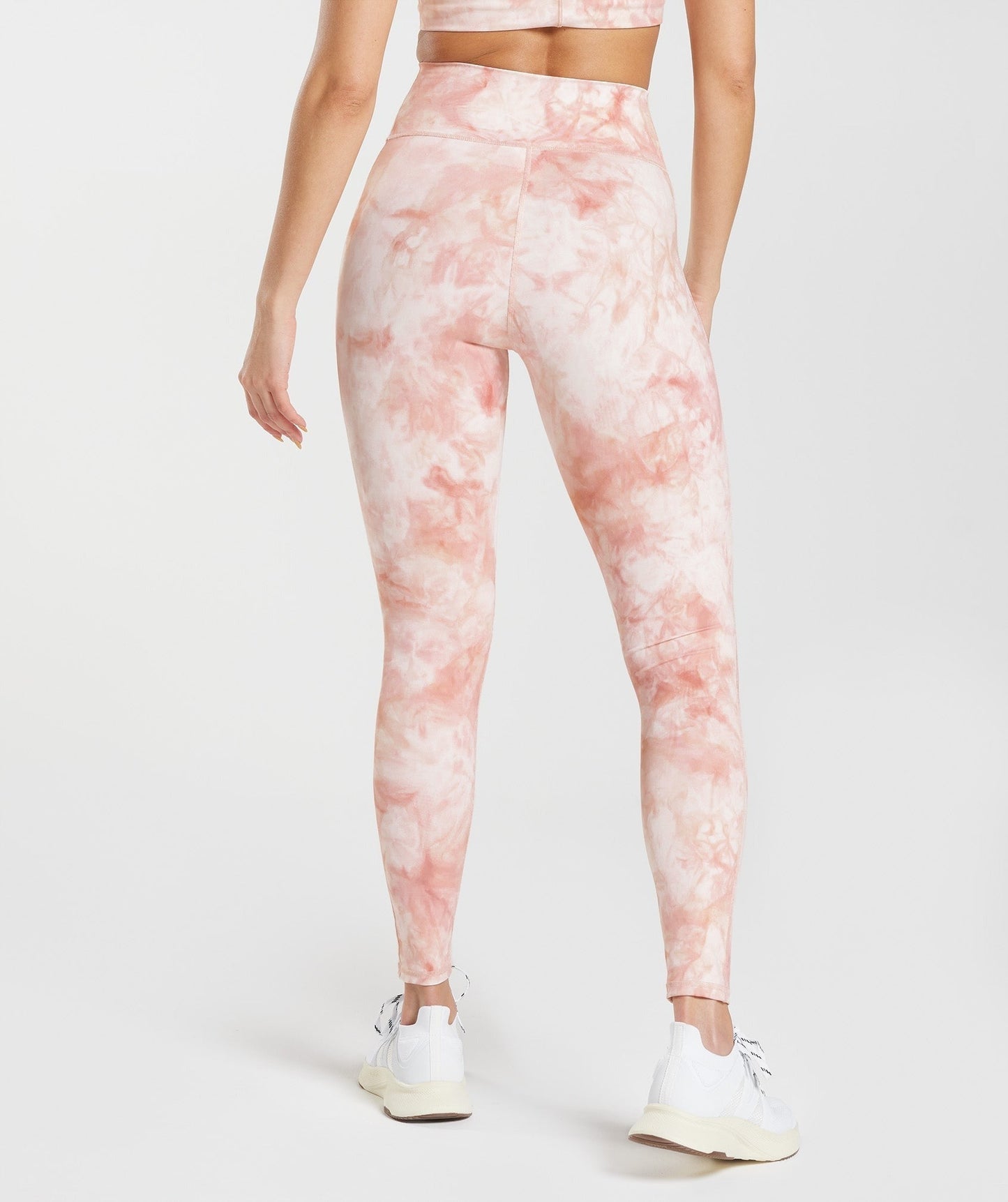 Gymshark Elevate Spray Dye Leggings - White/Misty Pink/Scandi Pink