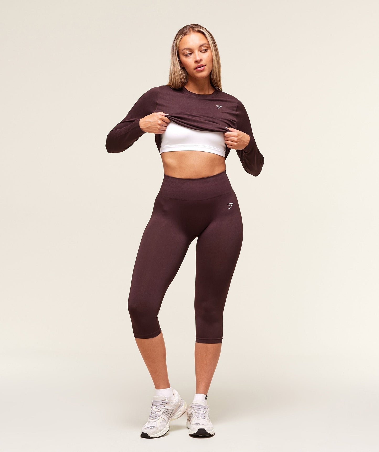 Gymshark Everyday Seamless Long Sleeve Top - Cherry Purple