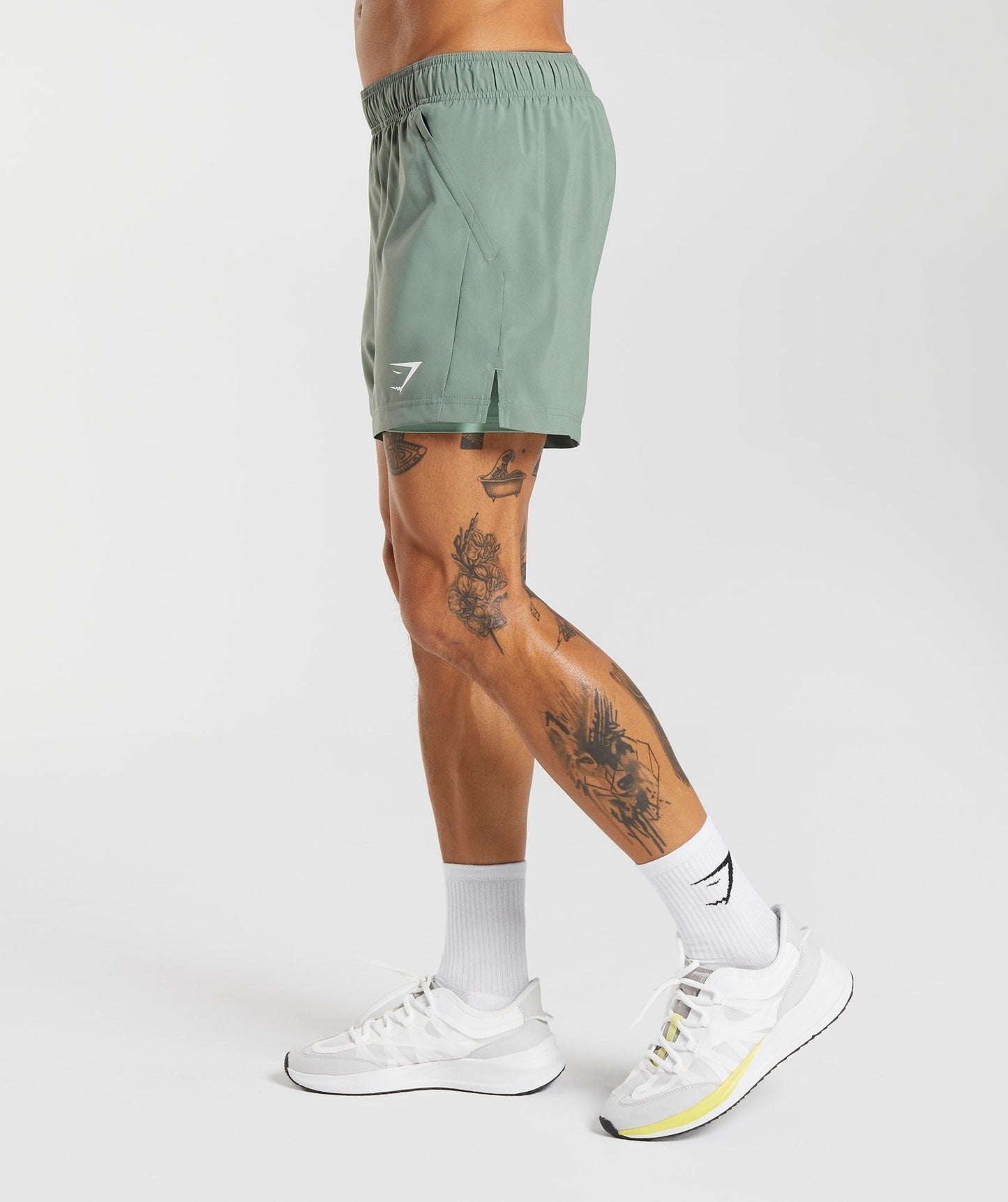 Gymshark Sport 5" 2 In 1 Shorts - Willow Green/Desert Sage Green