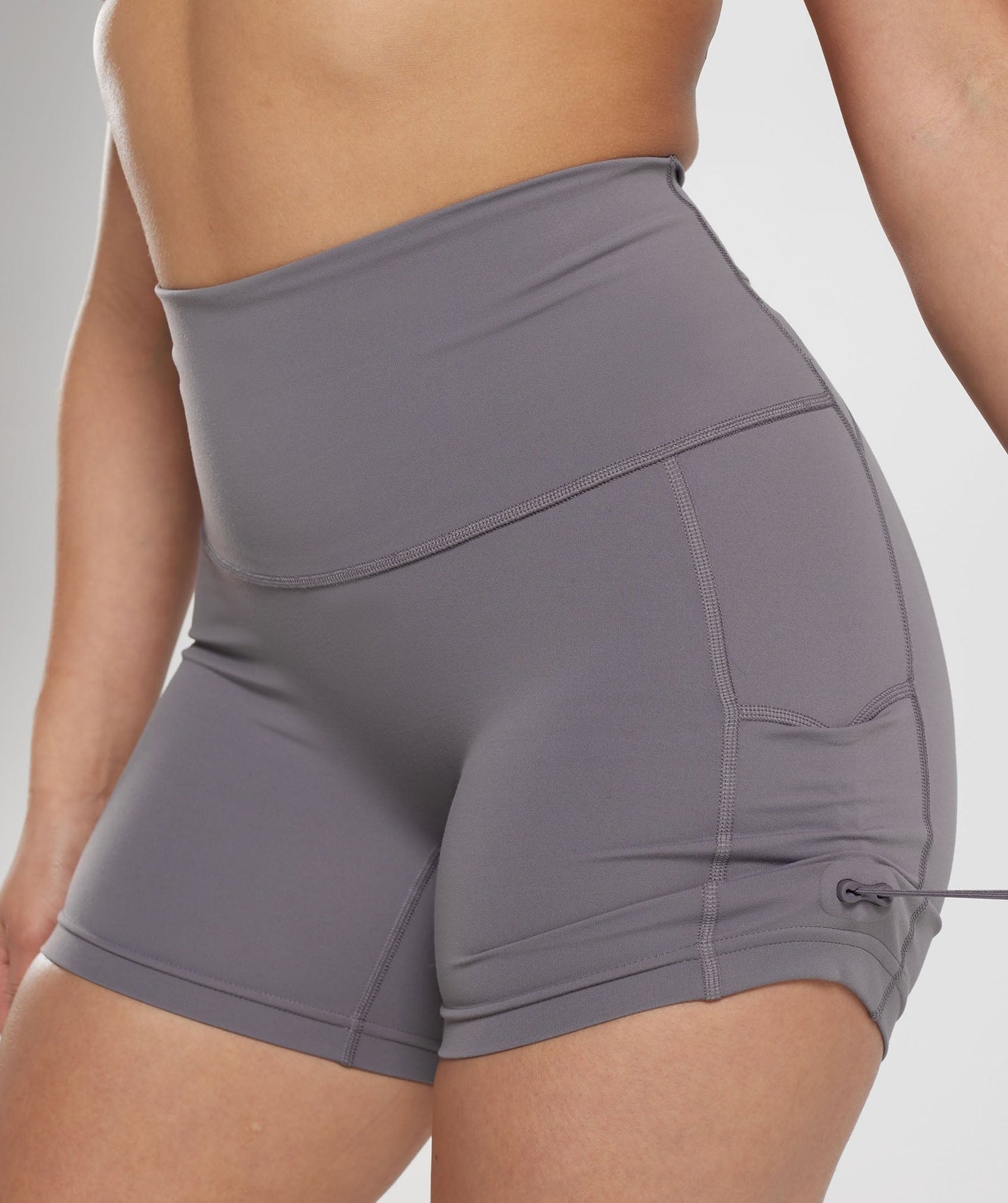 Gymshark Legacy Ruched Tight Shorts - Titanium Grey