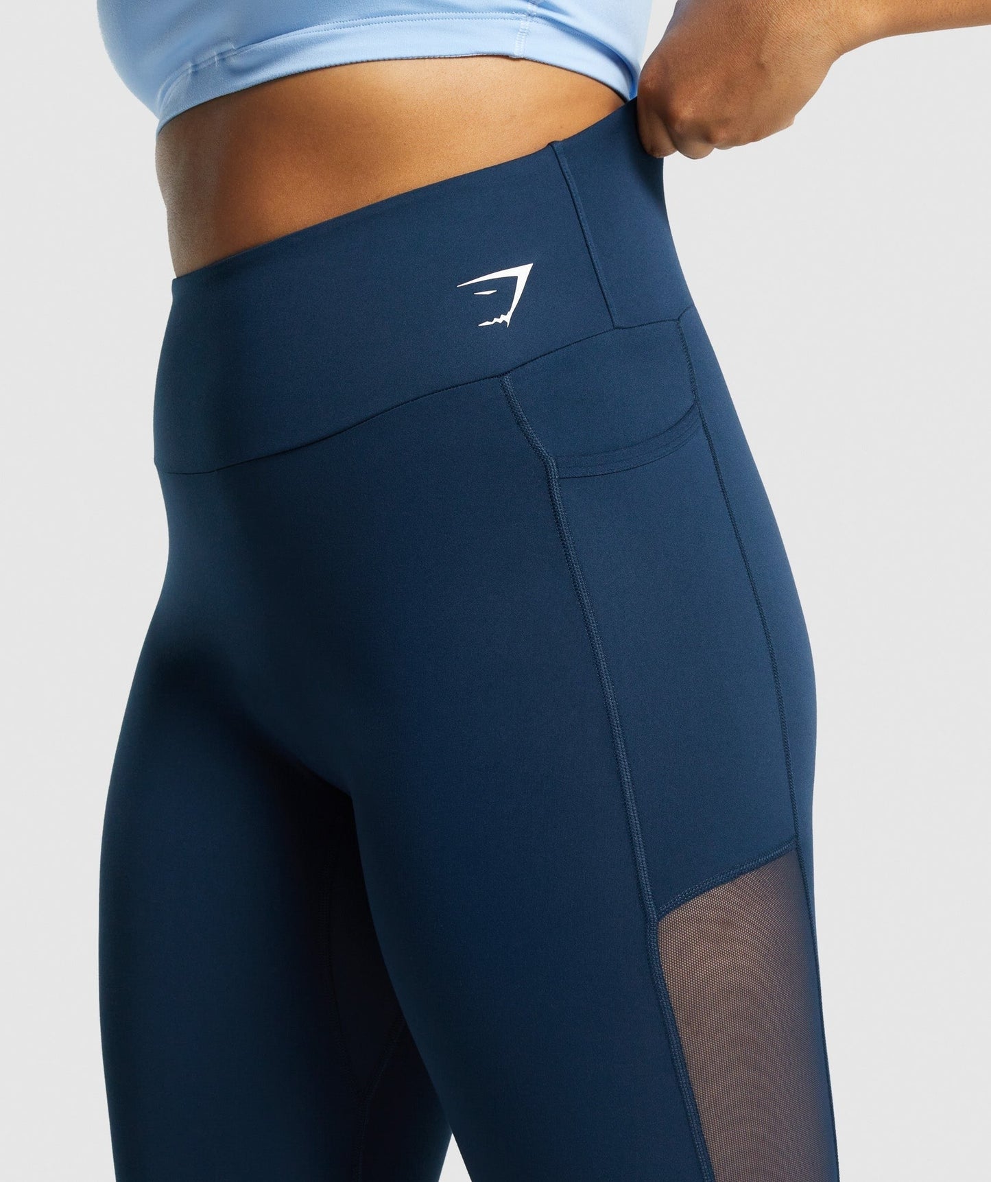 Gymshark Training Mesh Pocket Leggings - Navy